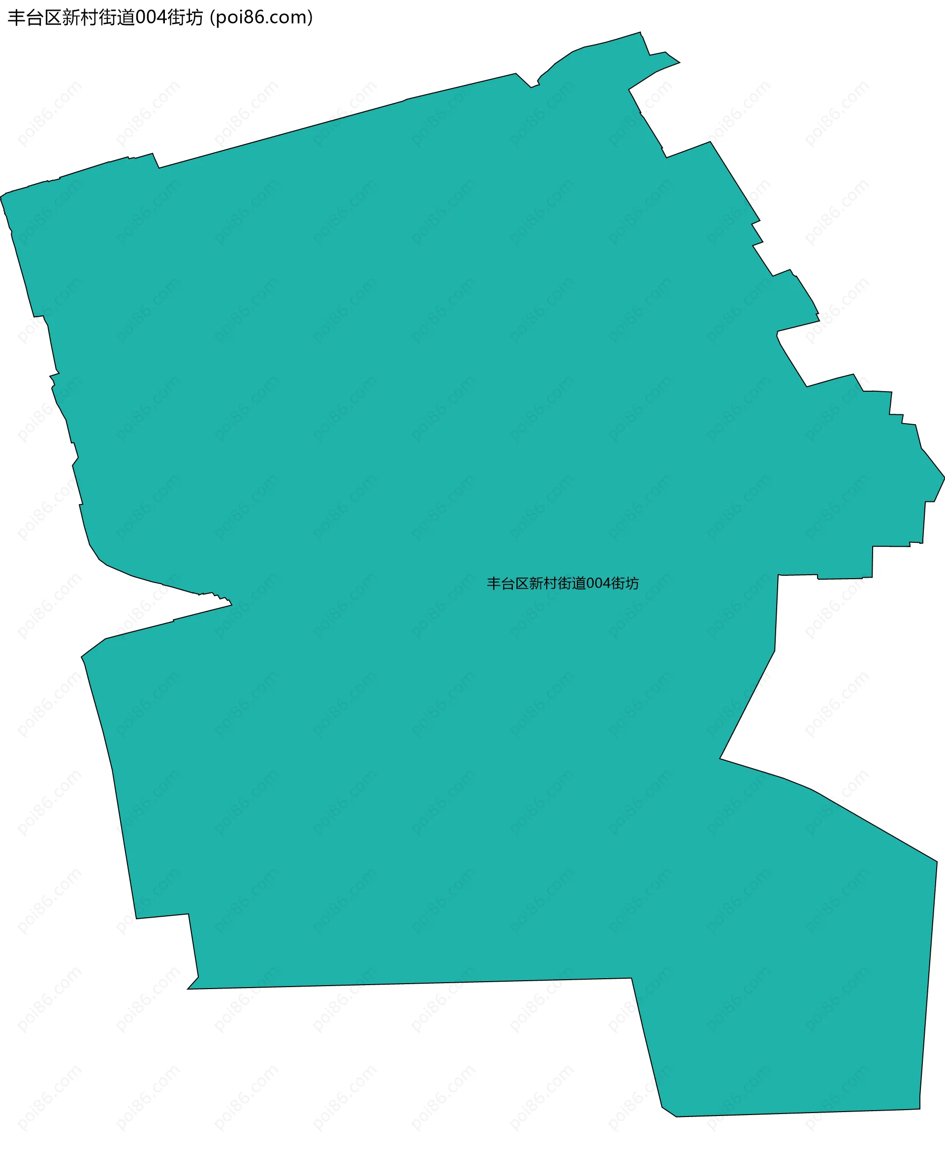 丰台区新村街道004街坊边界地图
