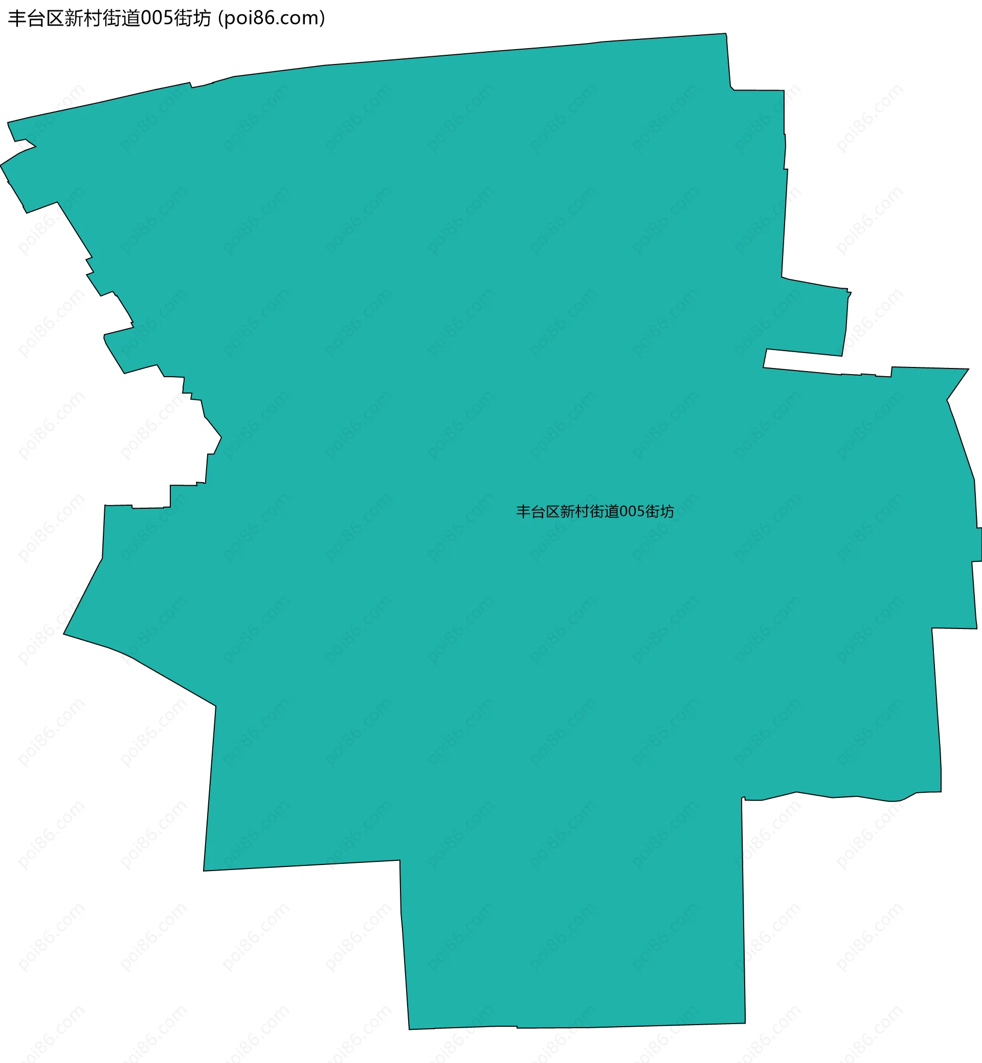 丰台区新村街道005街坊边界地图