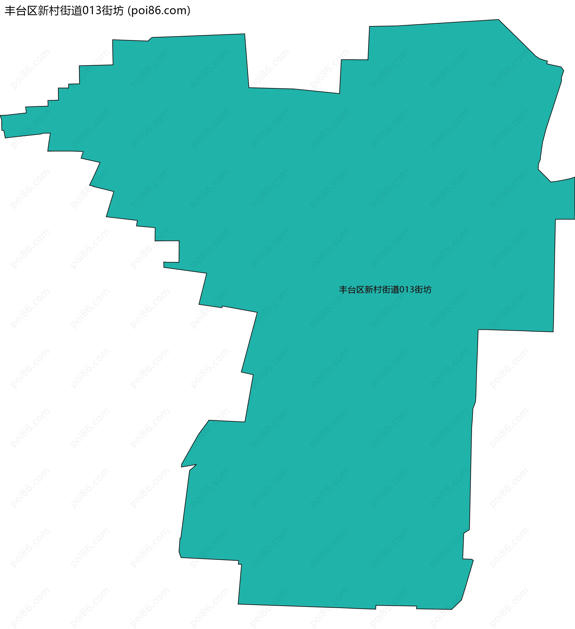 丰台区新村街道013街坊边界地图