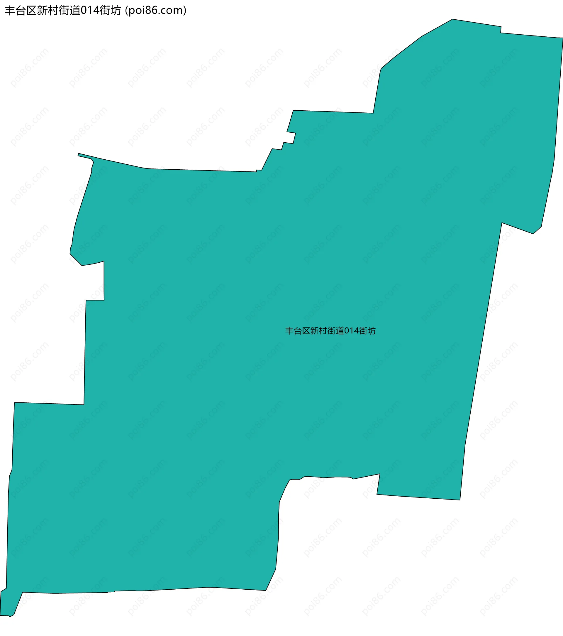 丰台区新村街道014街坊边界地图