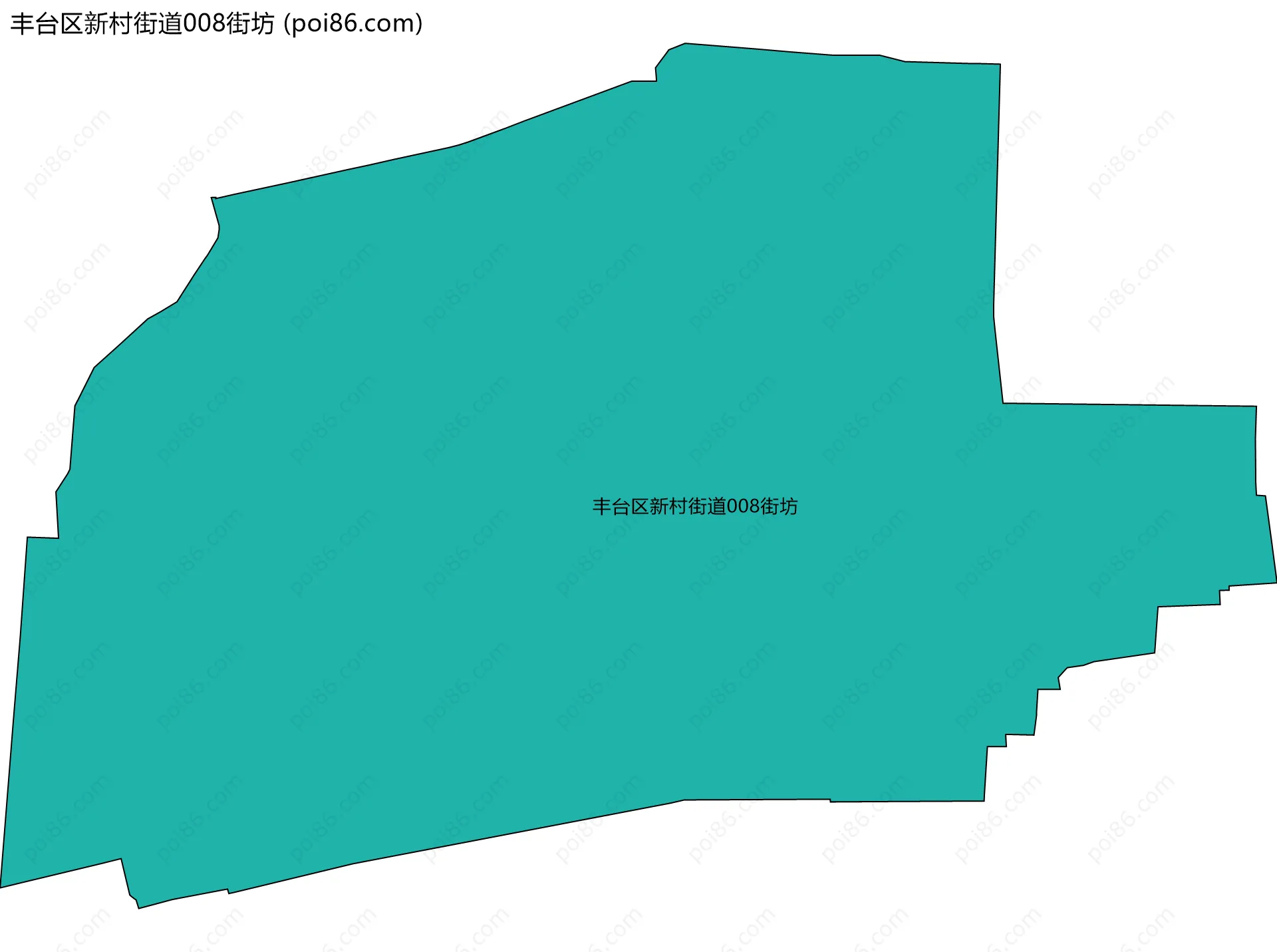 丰台区新村街道008街坊边界地图