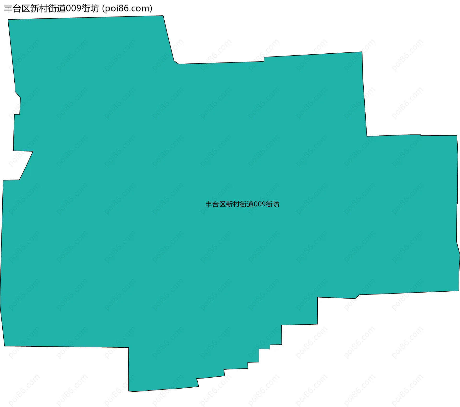 丰台区新村街道009街坊边界地图