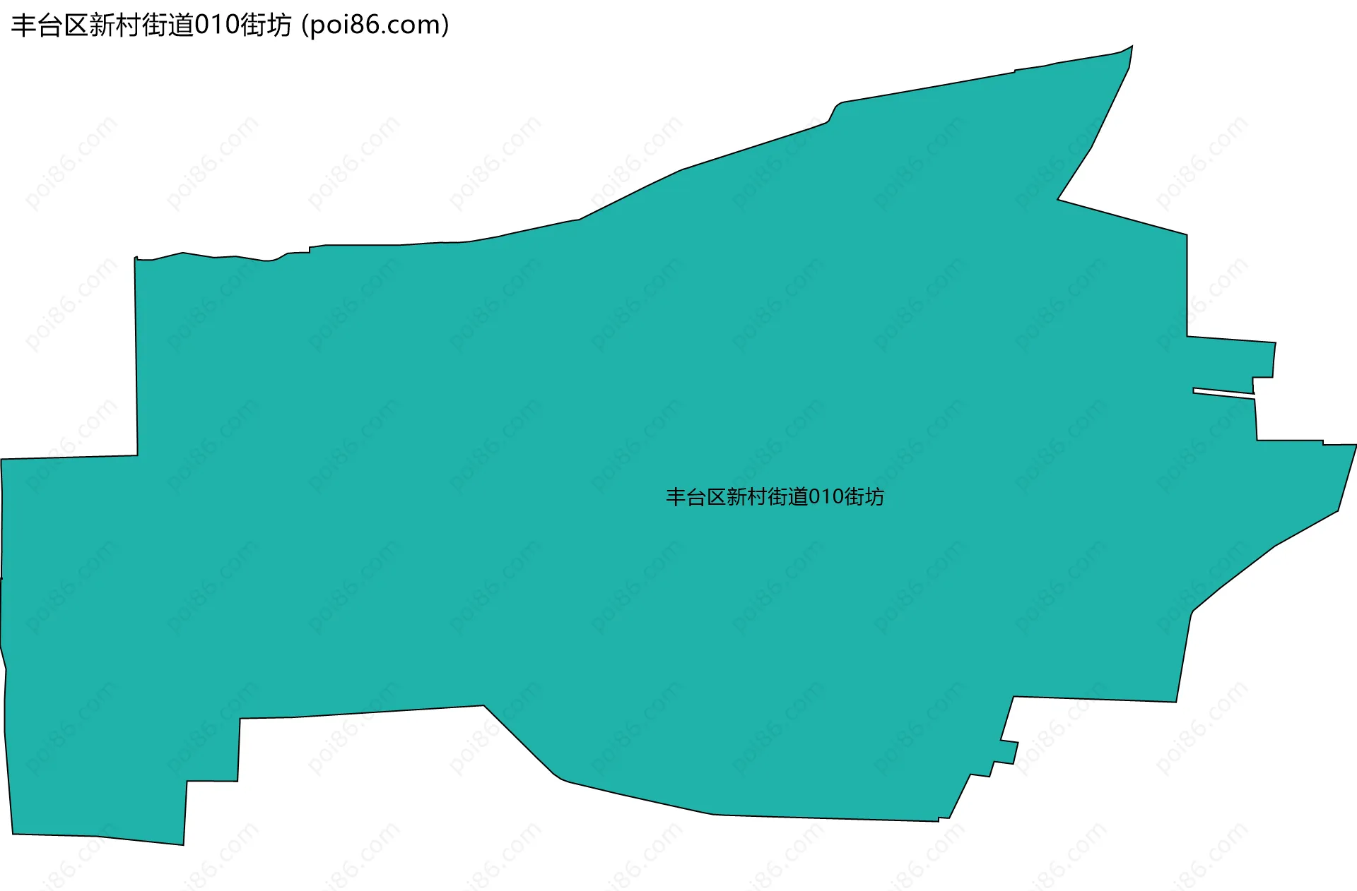 丰台区新村街道010街坊边界地图
