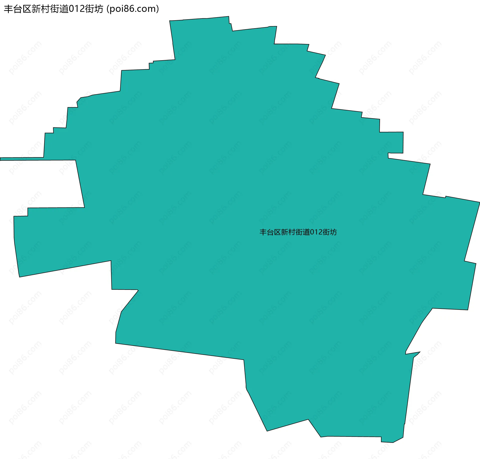 丰台区新村街道012街坊边界地图