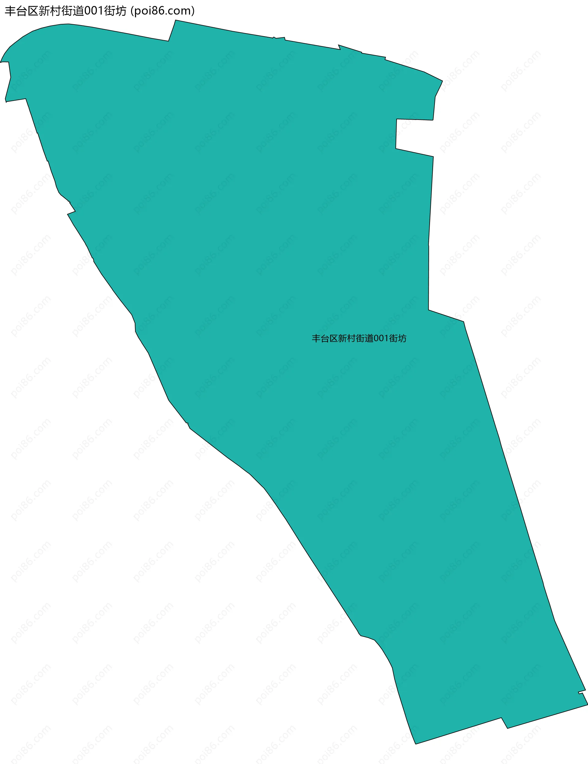 丰台区新村街道001街坊边界地图