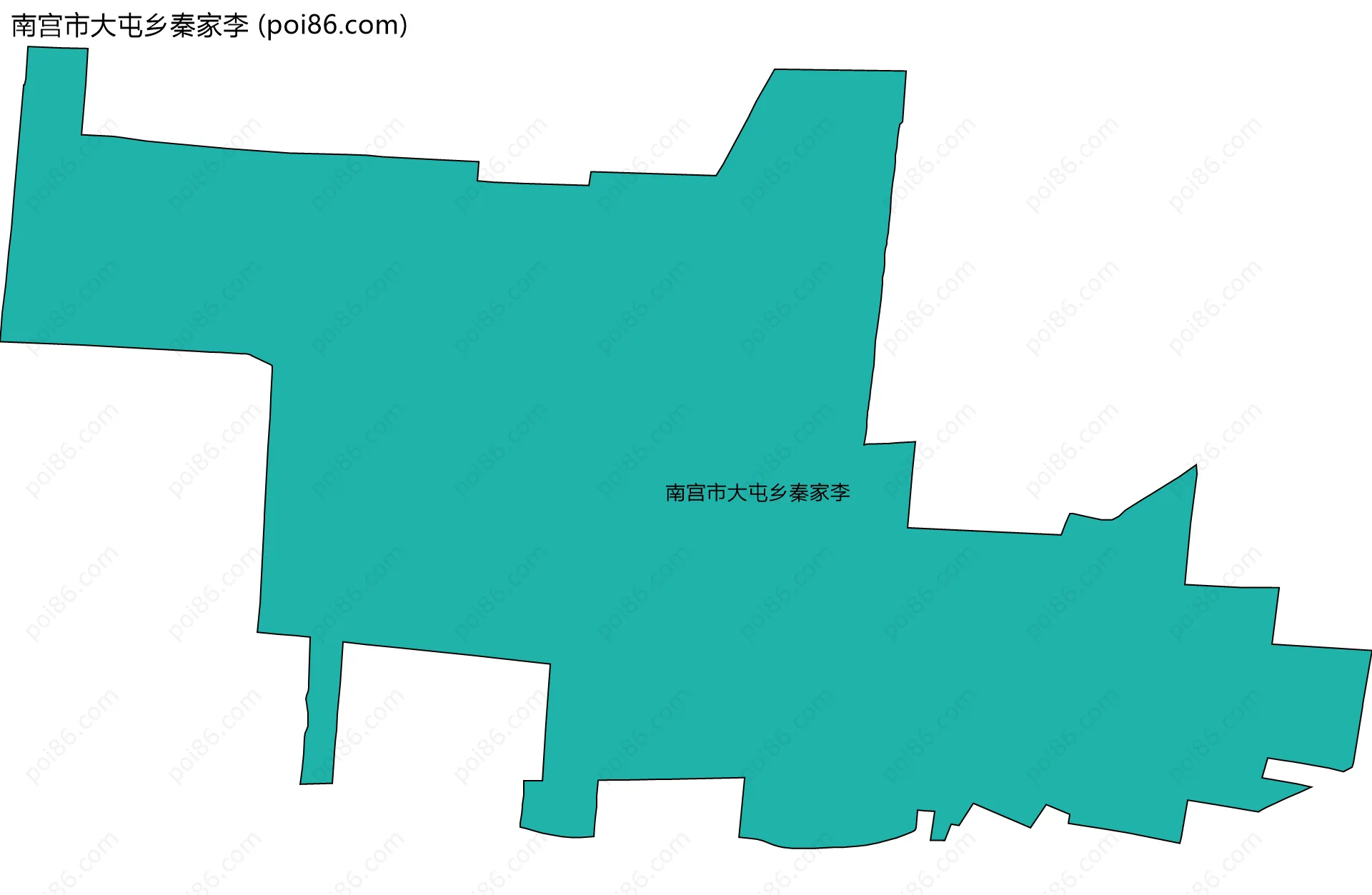 南宫市大屯乡秦家李边界地图