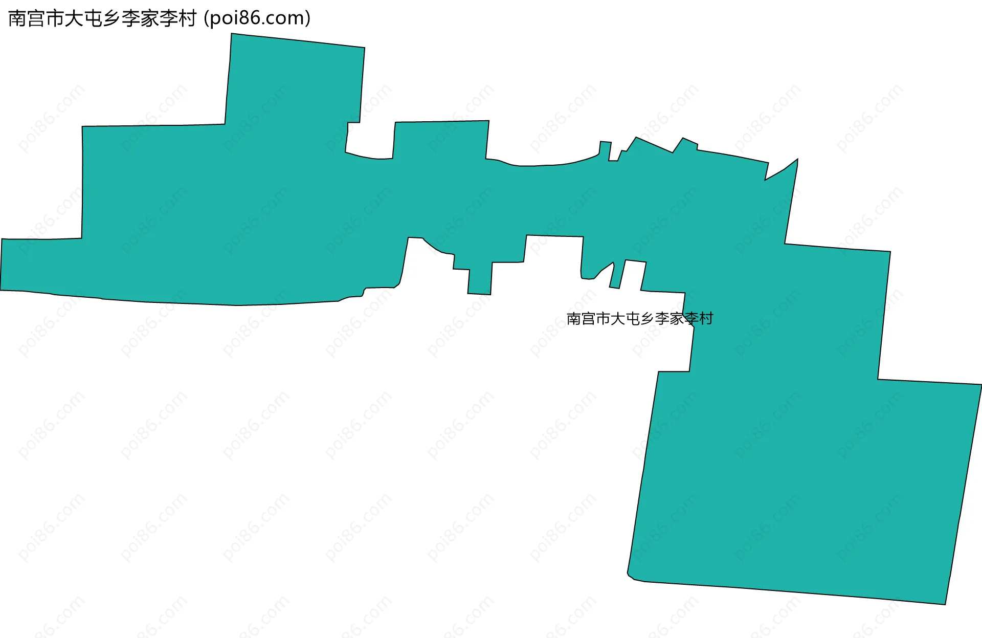 南宫市大屯乡李家李村边界地图
