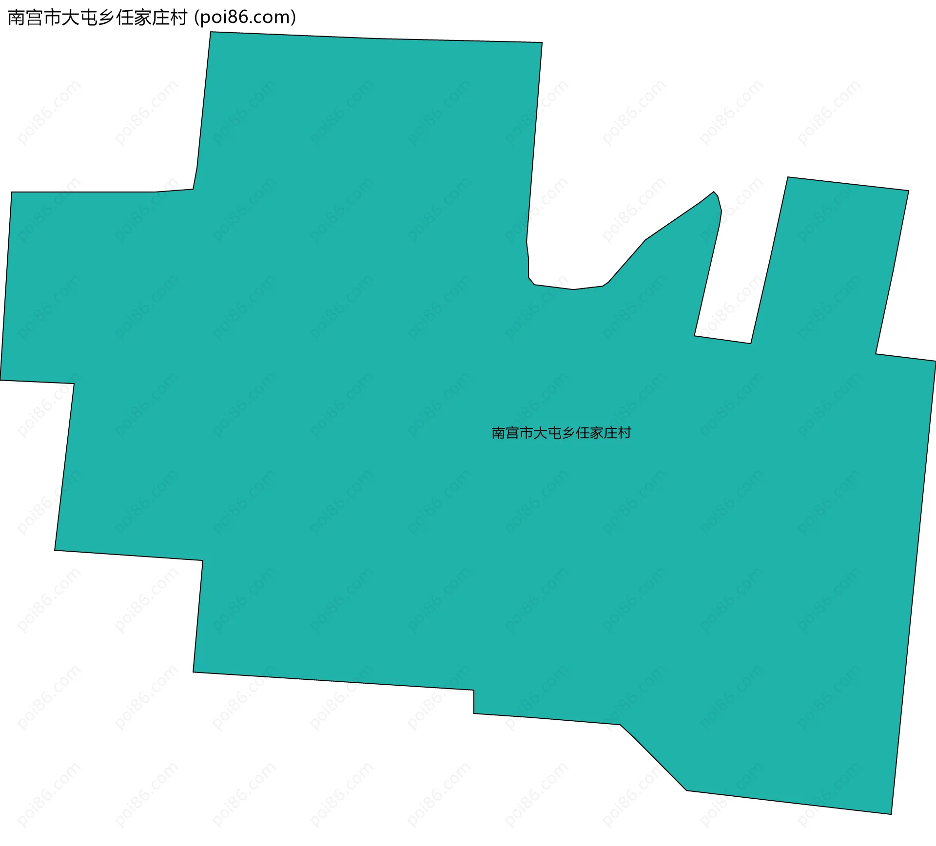 南宫市大屯乡任家庄村边界地图