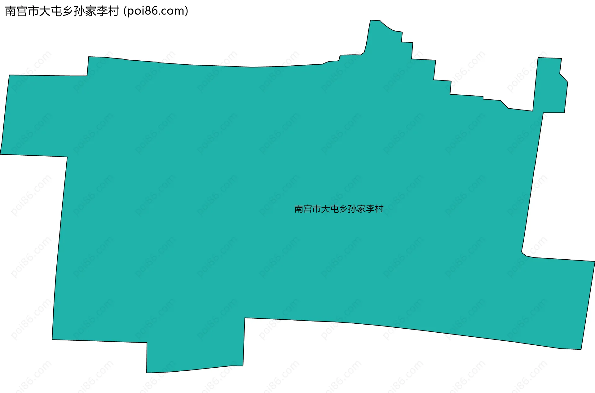 南宫市大屯乡孙家李村边界地图