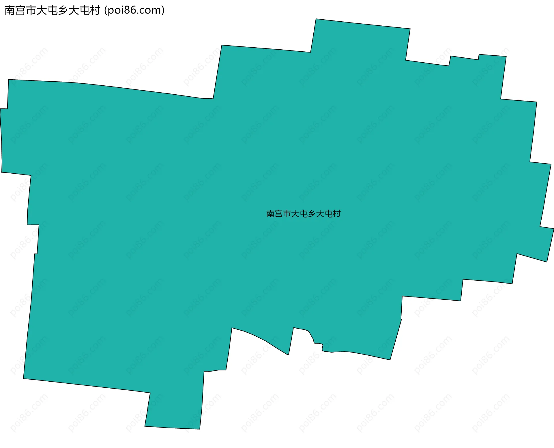 南宫市大屯乡大屯村边界地图