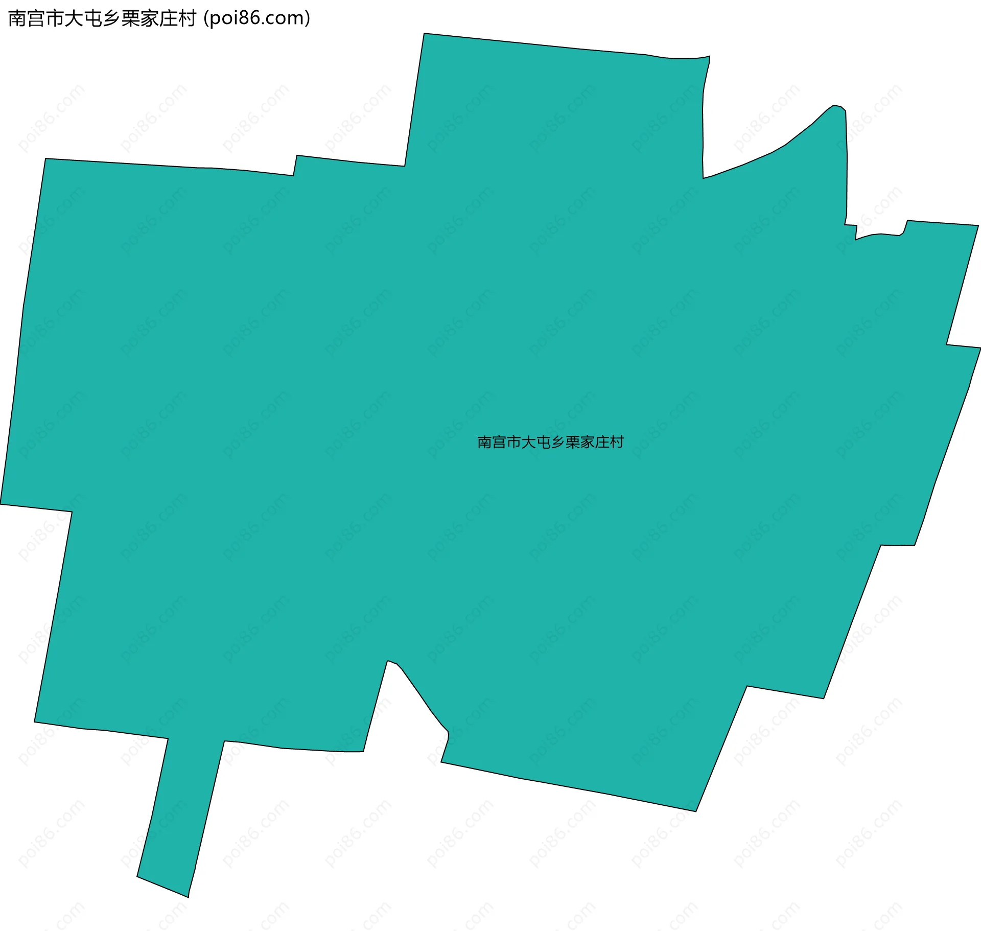 南宫市大屯乡栗家庄村边界地图