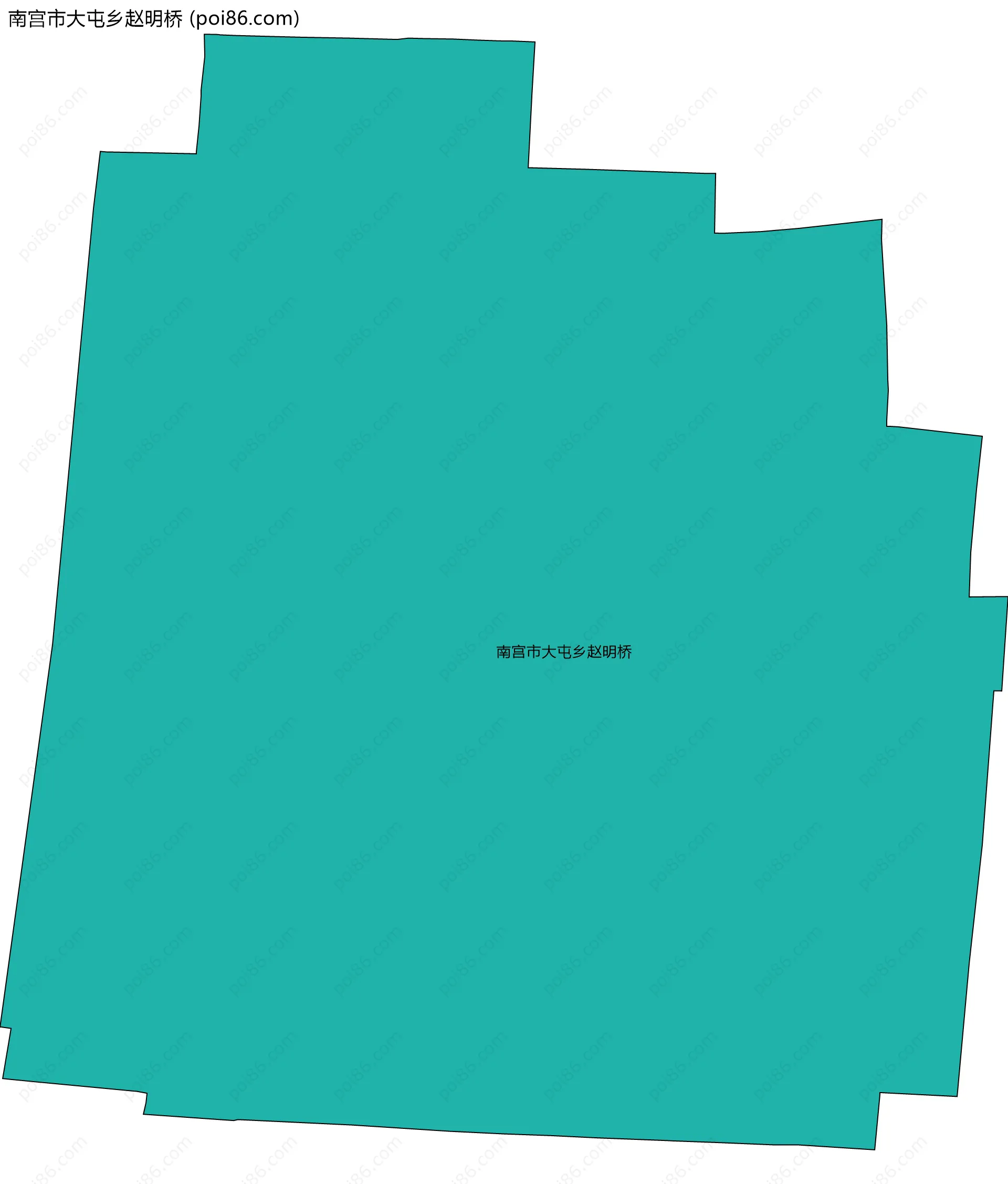 南宫市大屯乡赵明桥边界地图