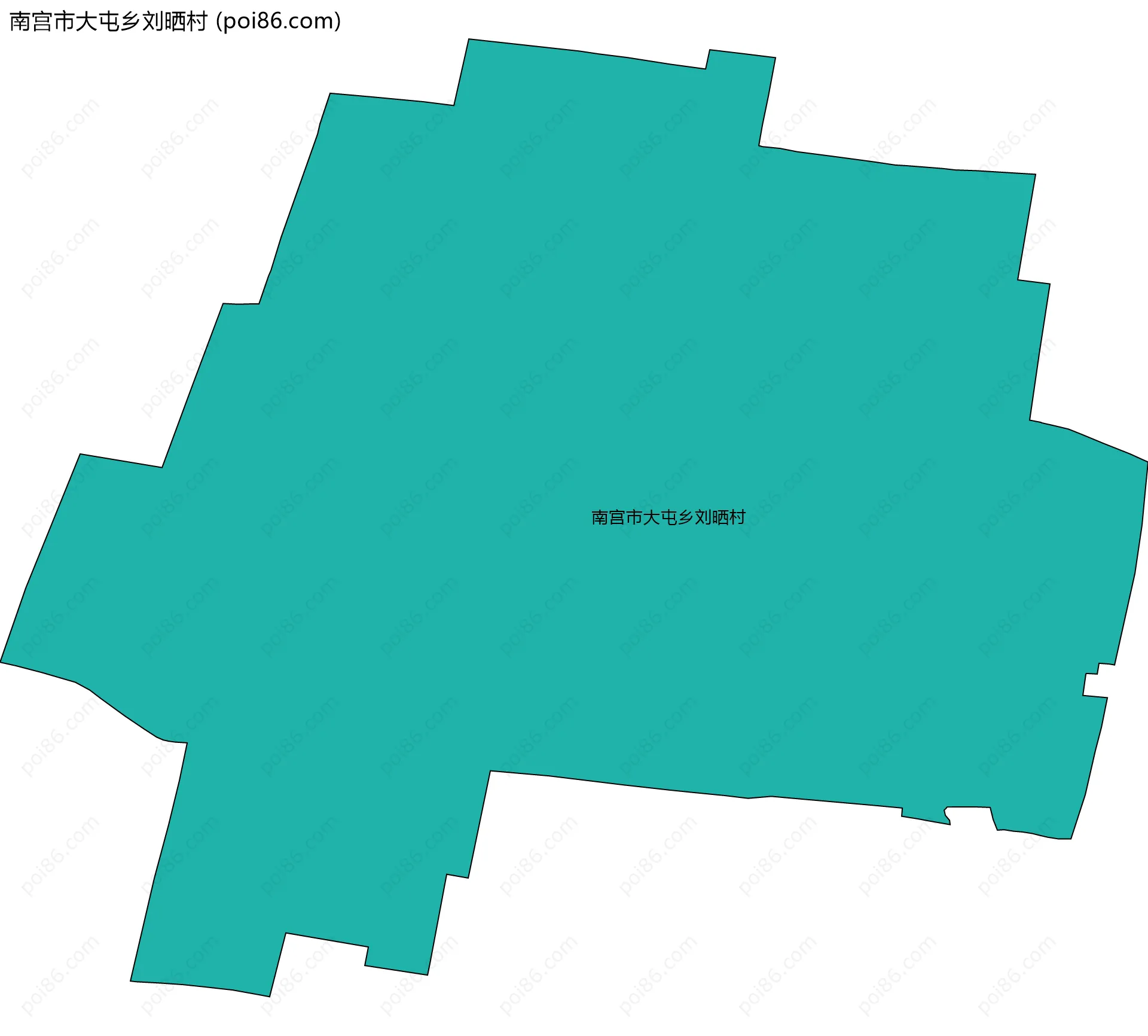 南宫市大屯乡刘晒村边界地图