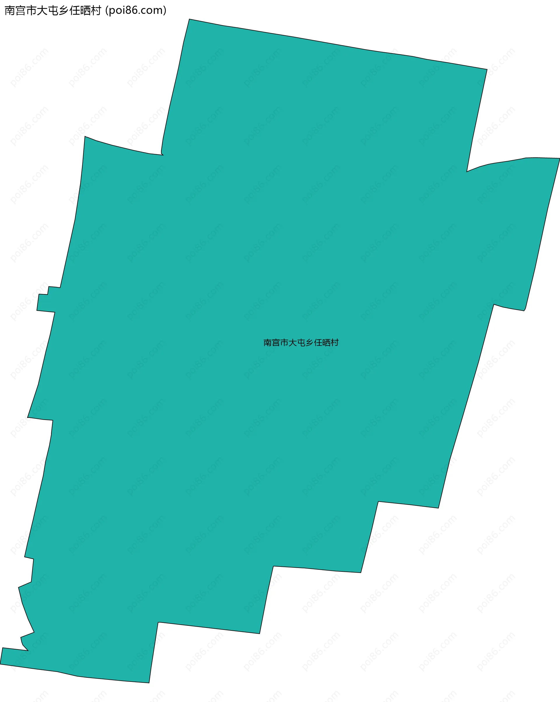 南宫市大屯乡任晒村边界地图