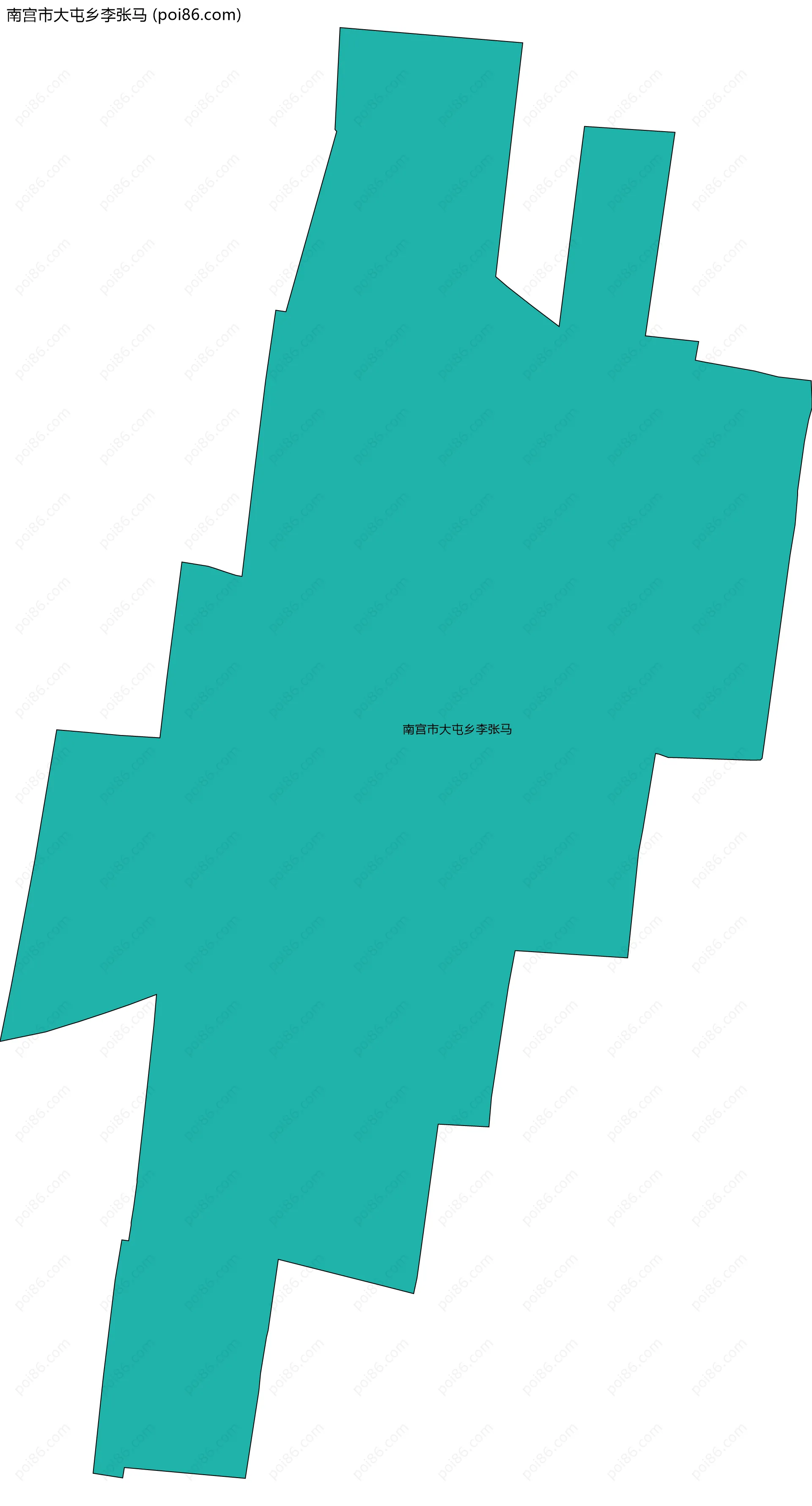 南宫市大屯乡李张马边界地图