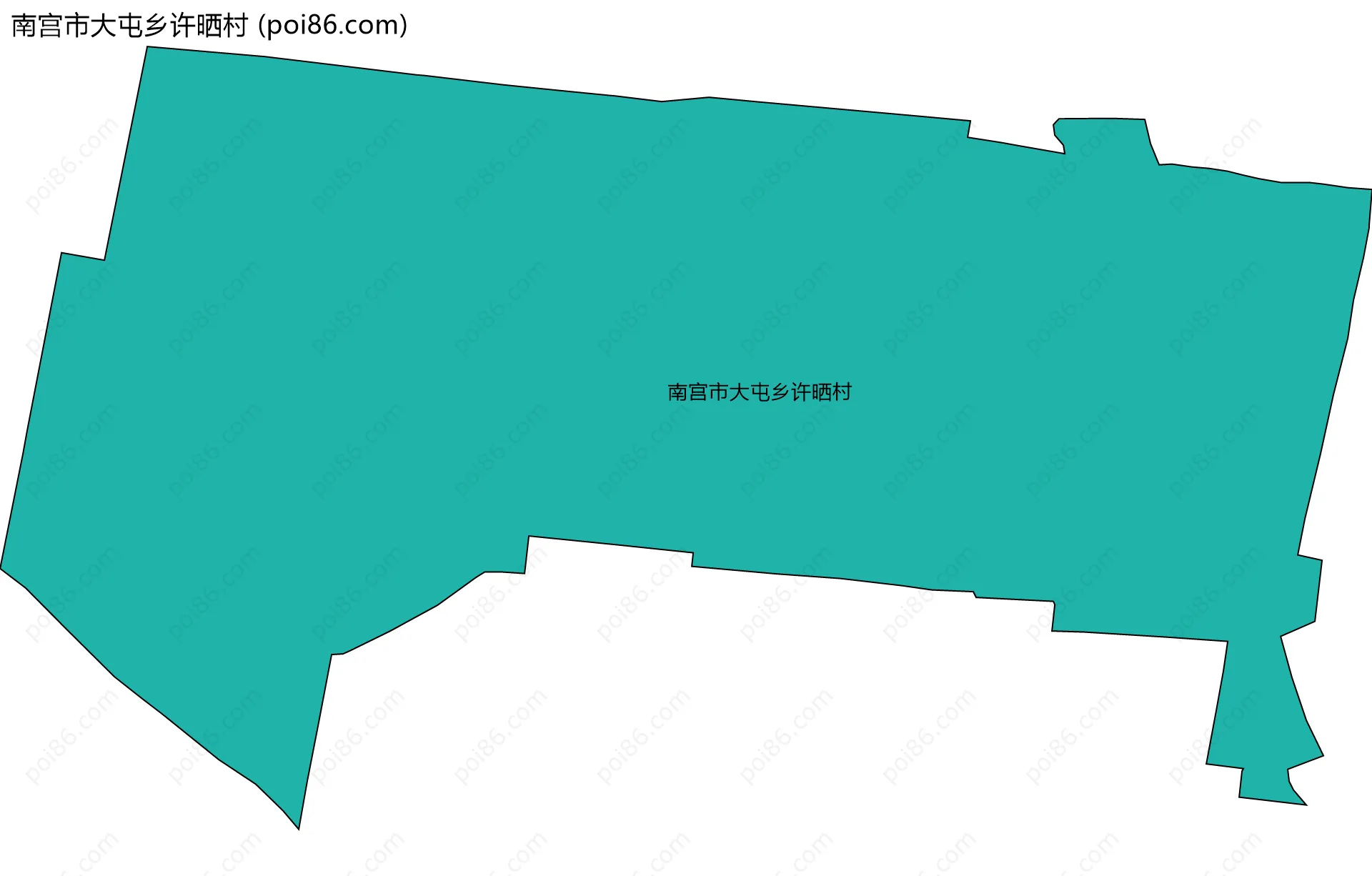 南宫市大屯乡许晒村边界地图
