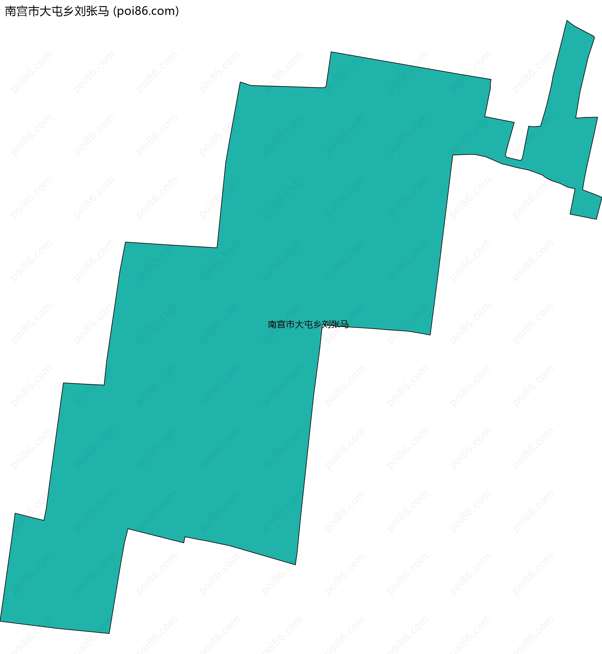南宫市大屯乡刘张马边界地图