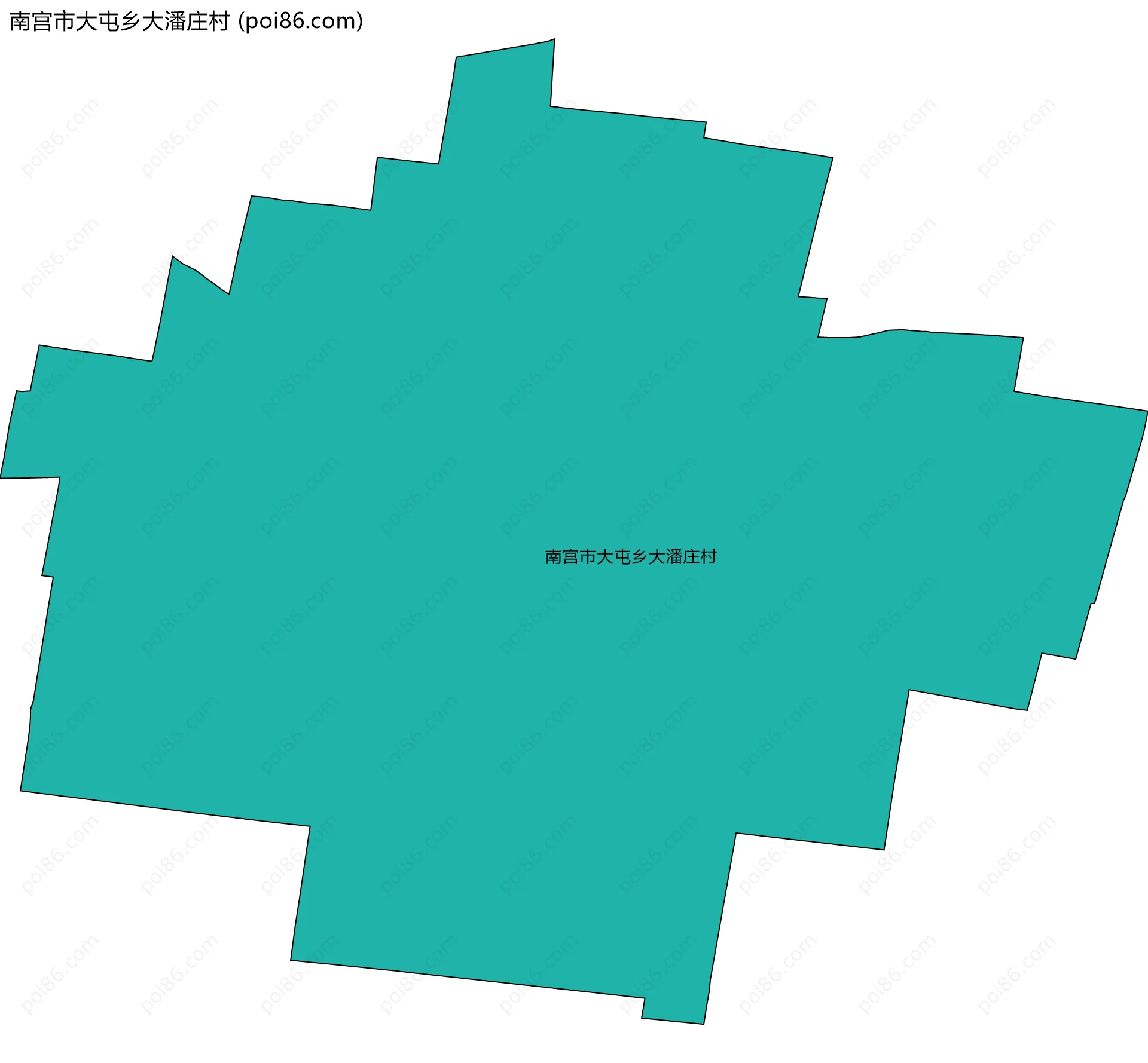 南宫市大屯乡大潘庄村边界地图