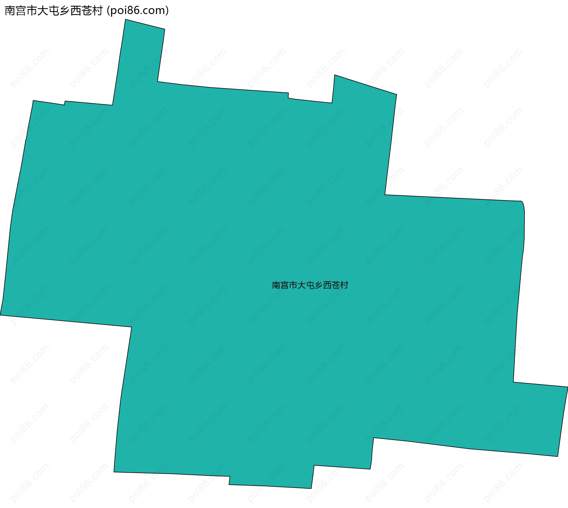 南宫市大屯乡西苍村边界地图