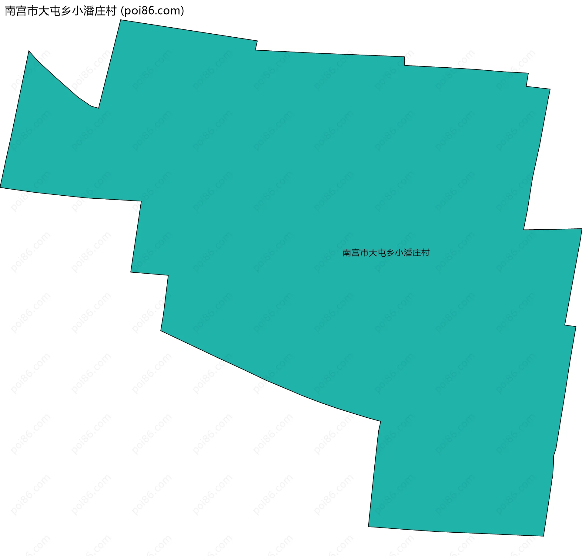 南宫市大屯乡小潘庄村边界地图