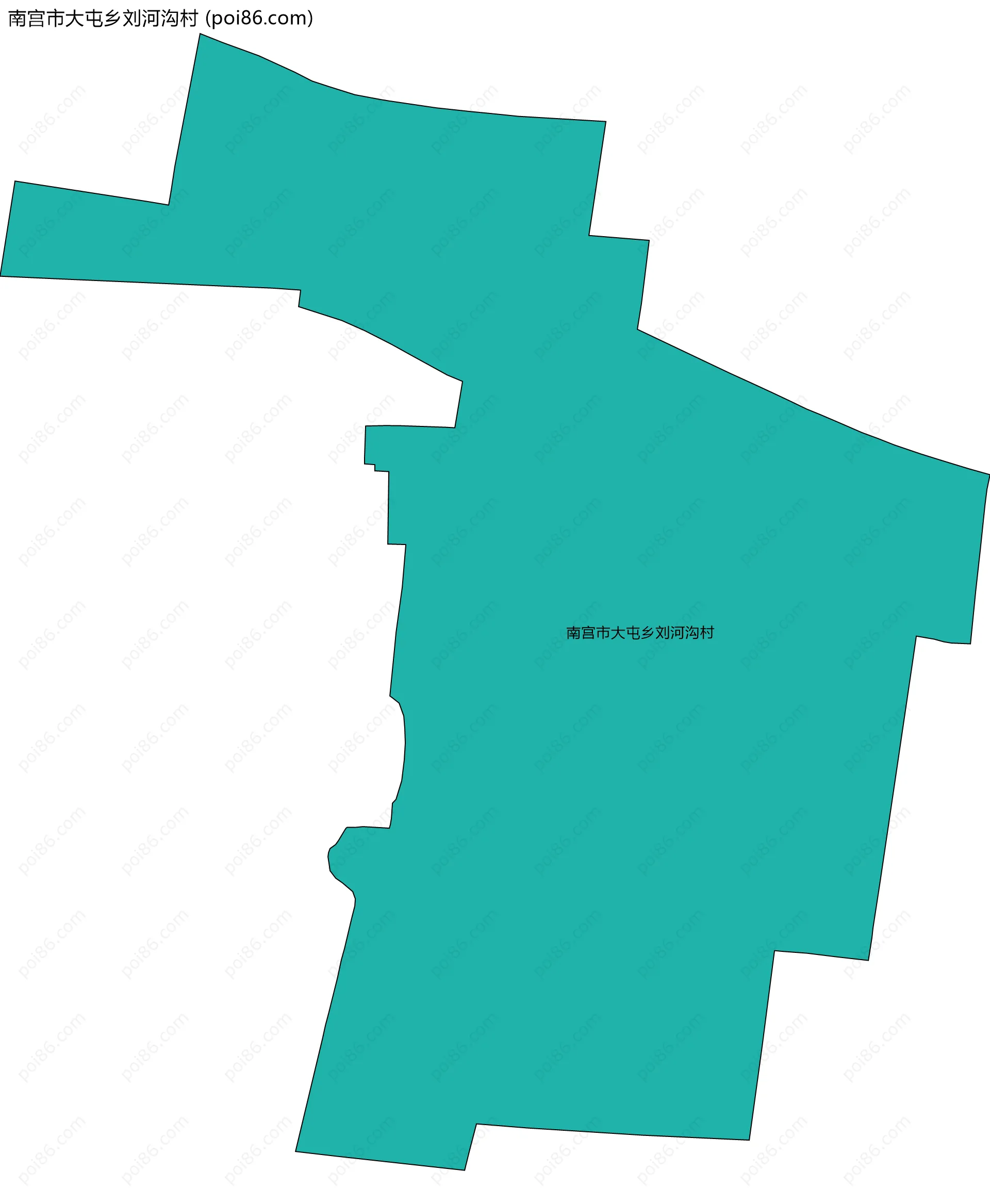 南宫市大屯乡刘河沟村边界地图