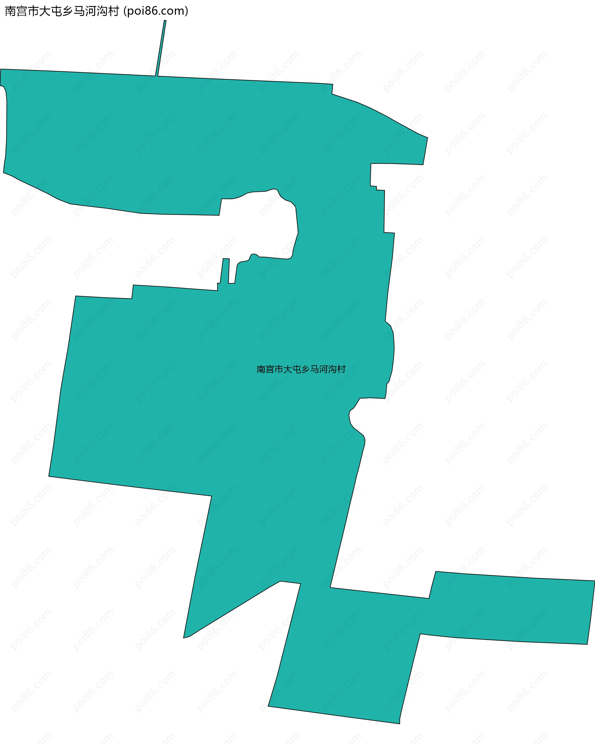 南宫市大屯乡马河沟村边界地图