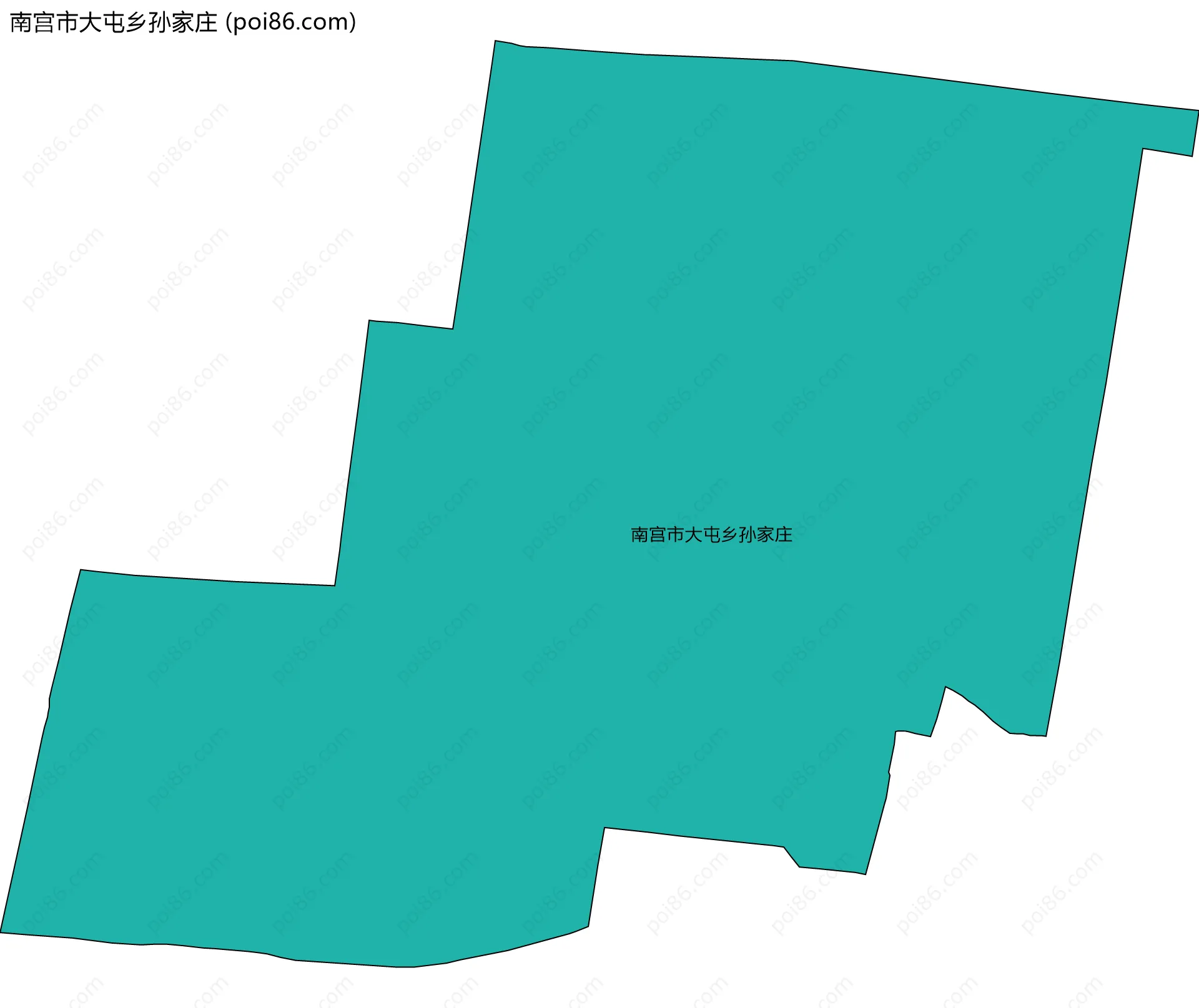 南宫市大屯乡孙家庄边界地图
