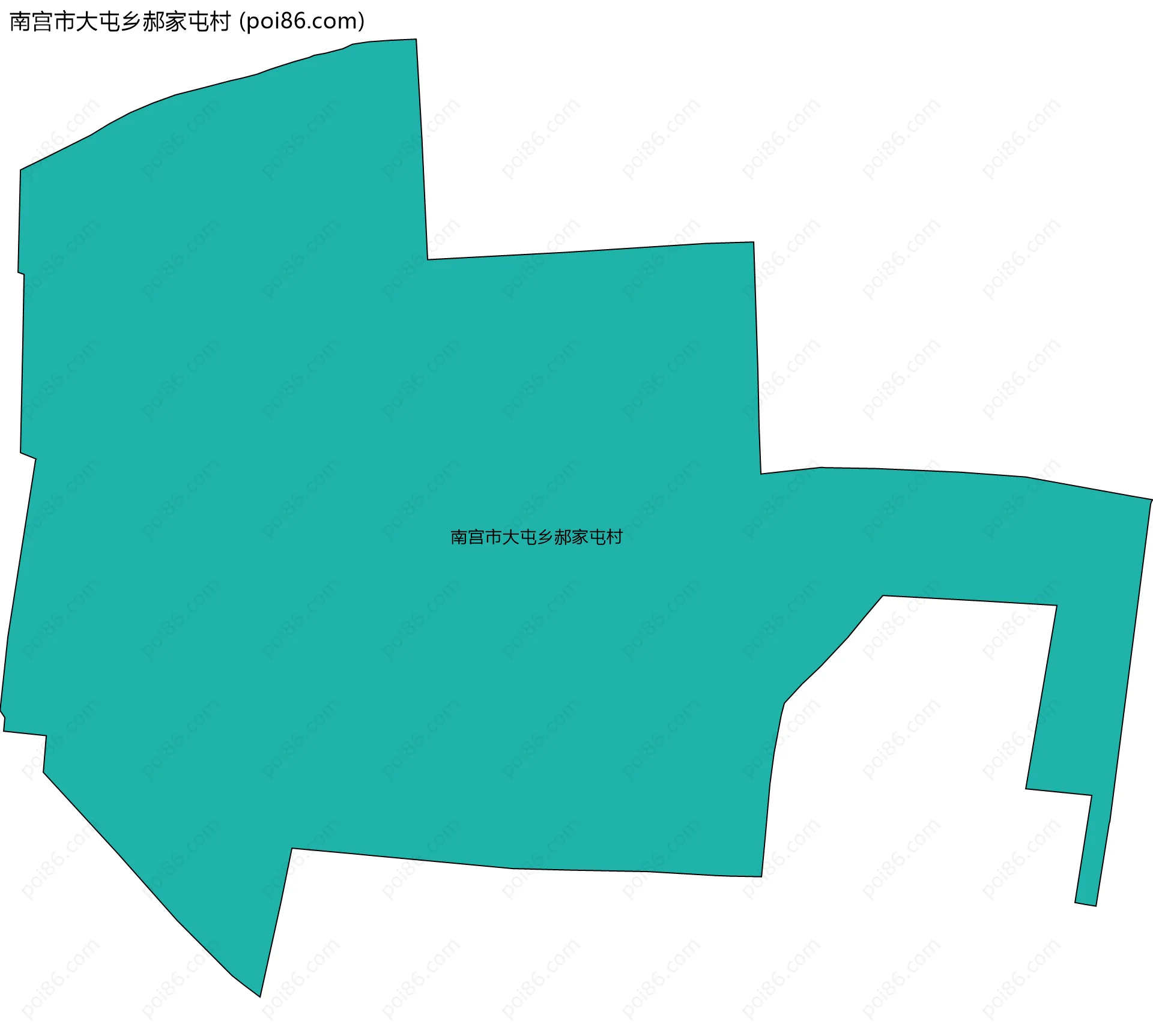 南宫市大屯乡郝家屯村边界地图