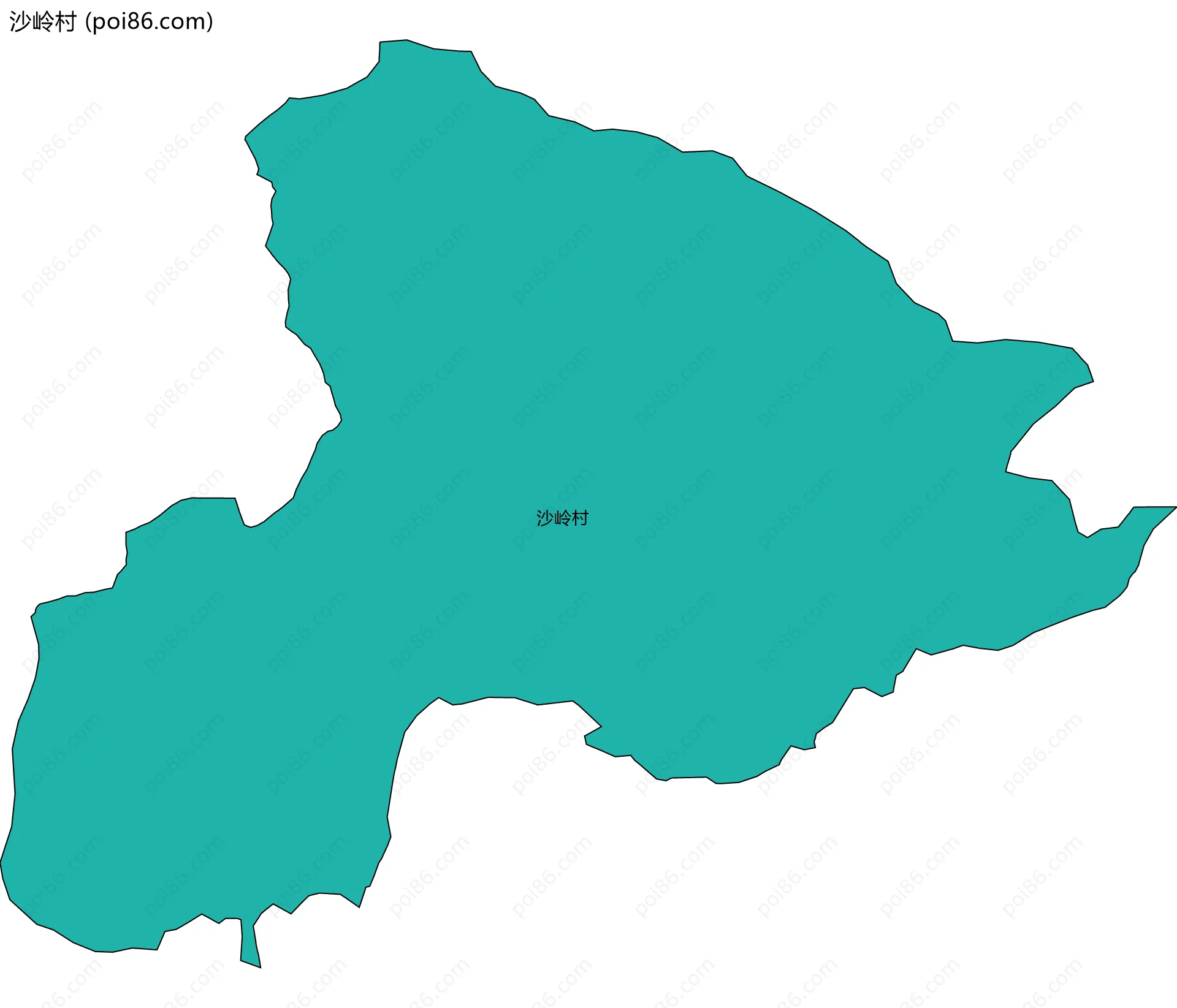 沙岭村边界地图