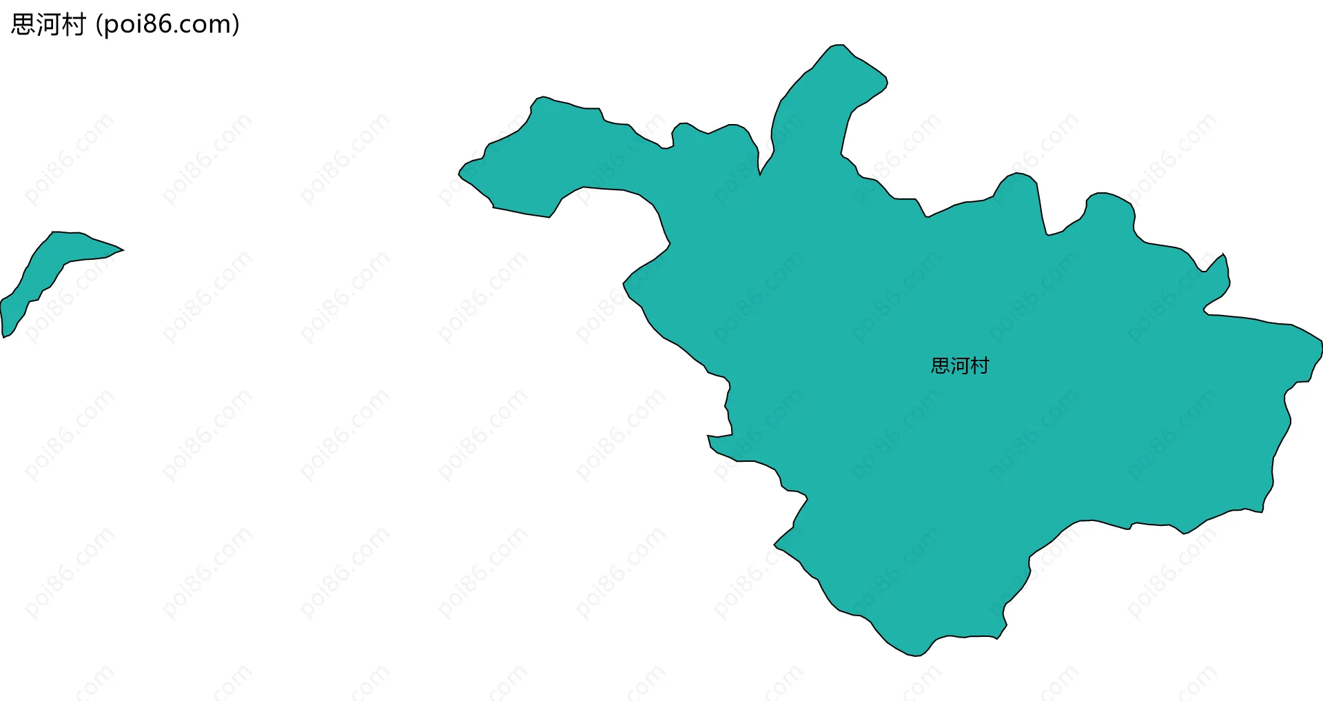 思河村边界地图