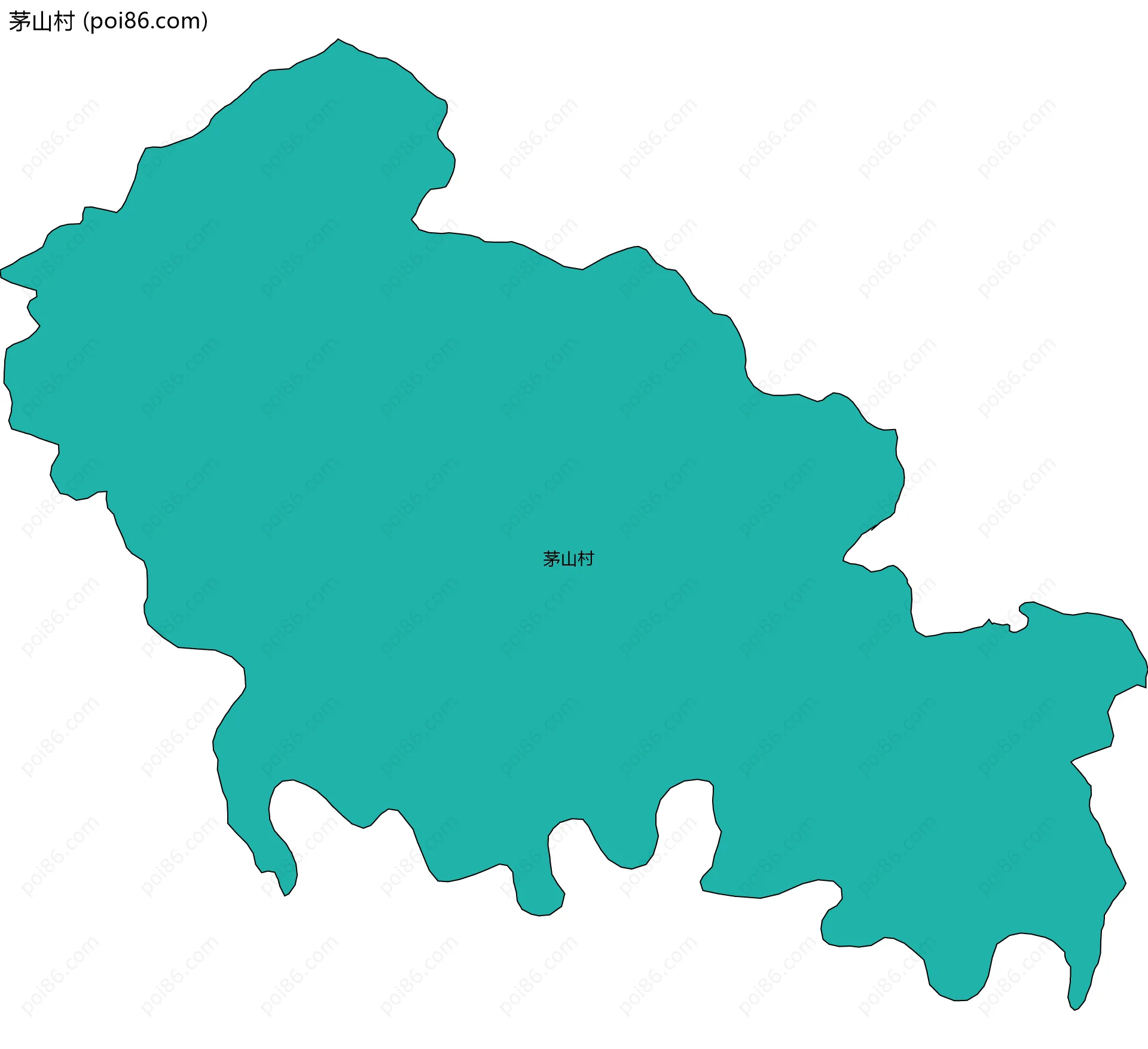 茅山村边界地图