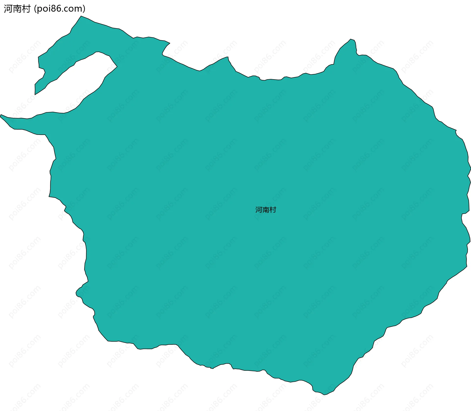 河南村边界地图