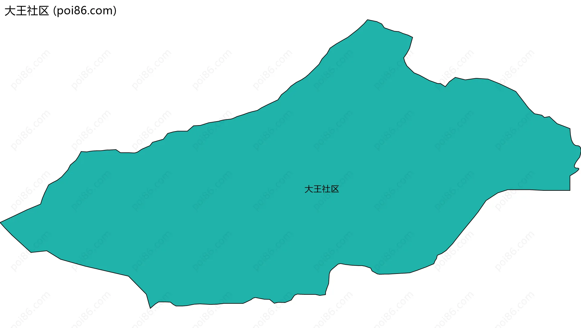 大王社区边界地图