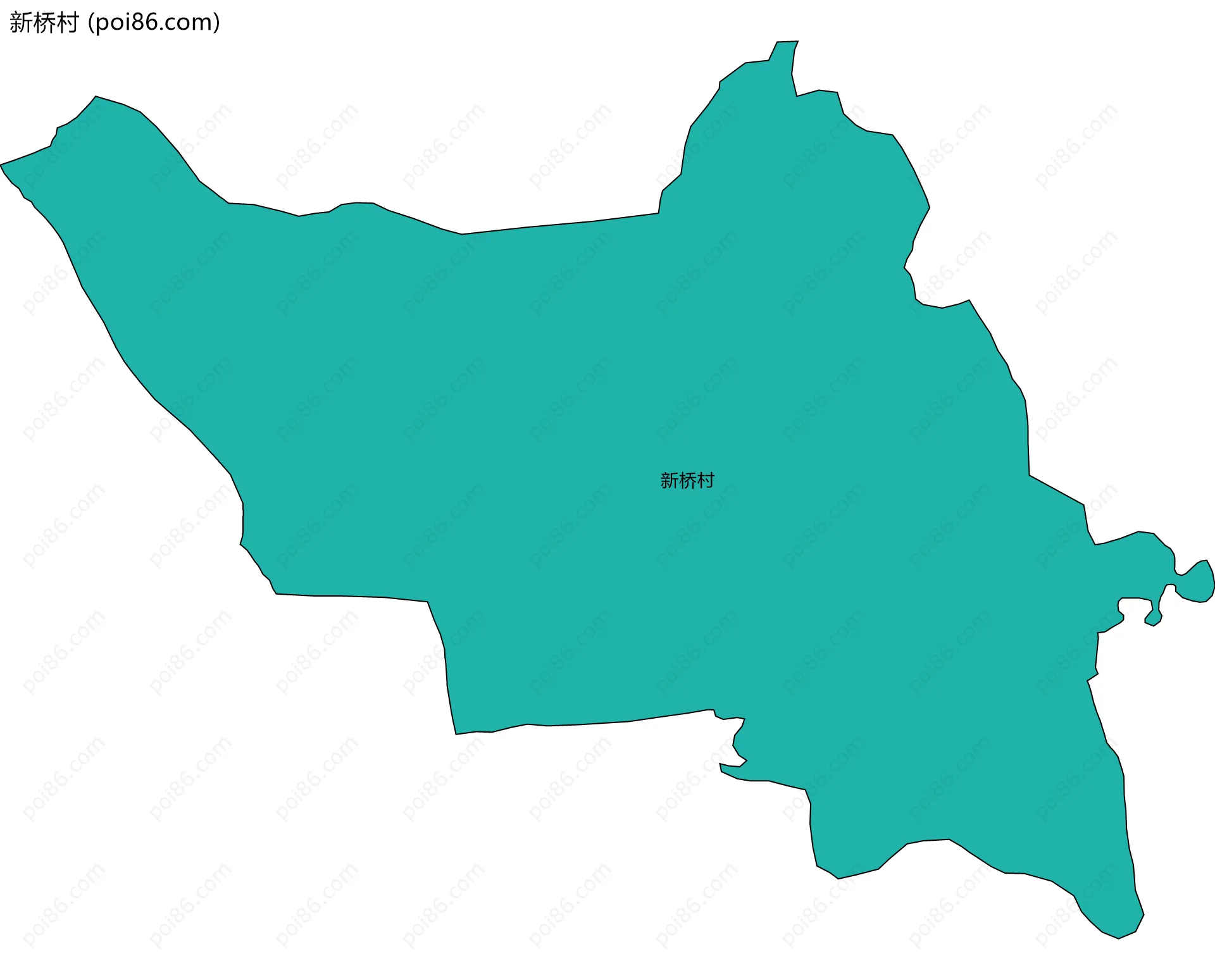 新桥村边界地图