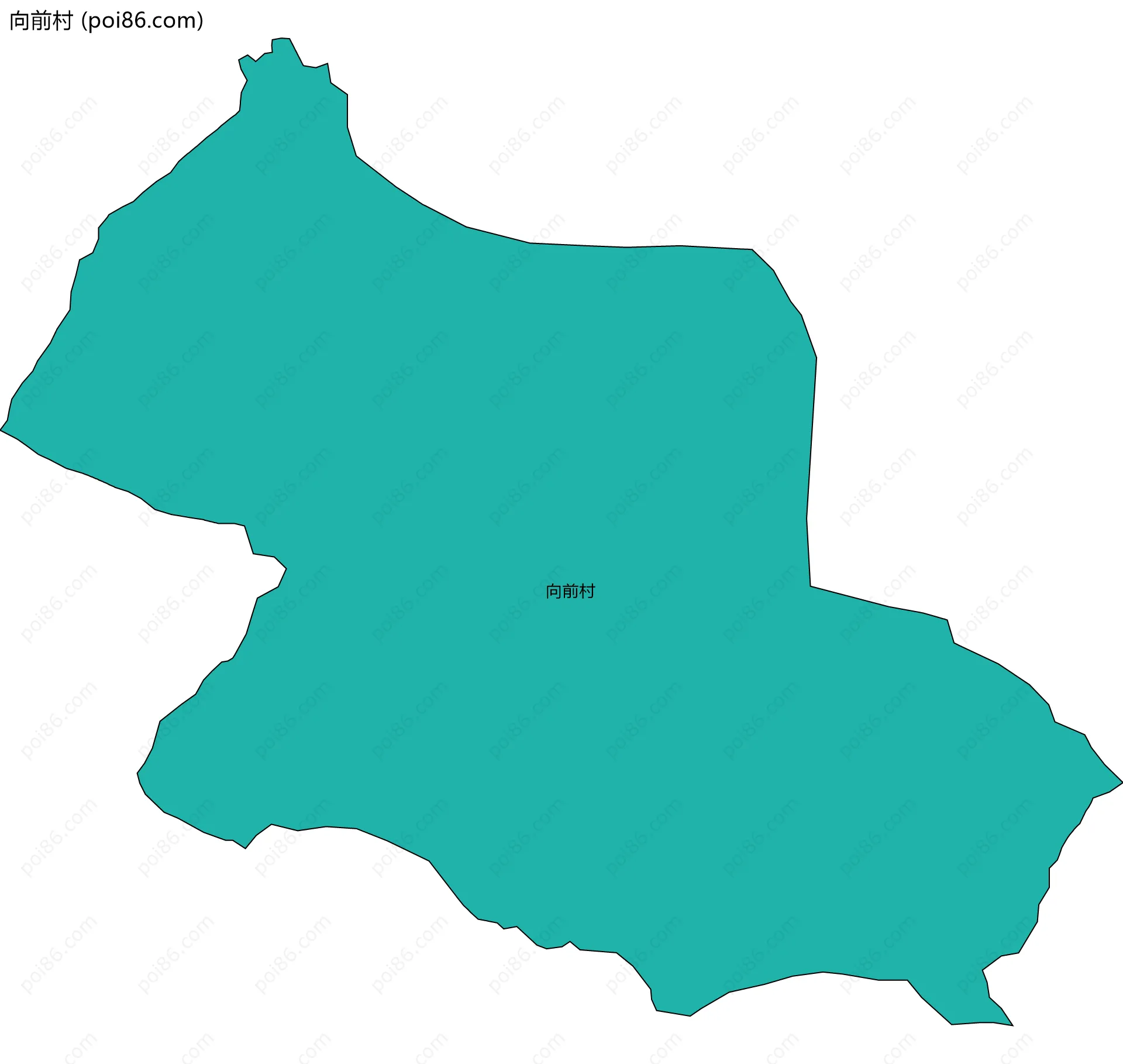 向前村边界地图