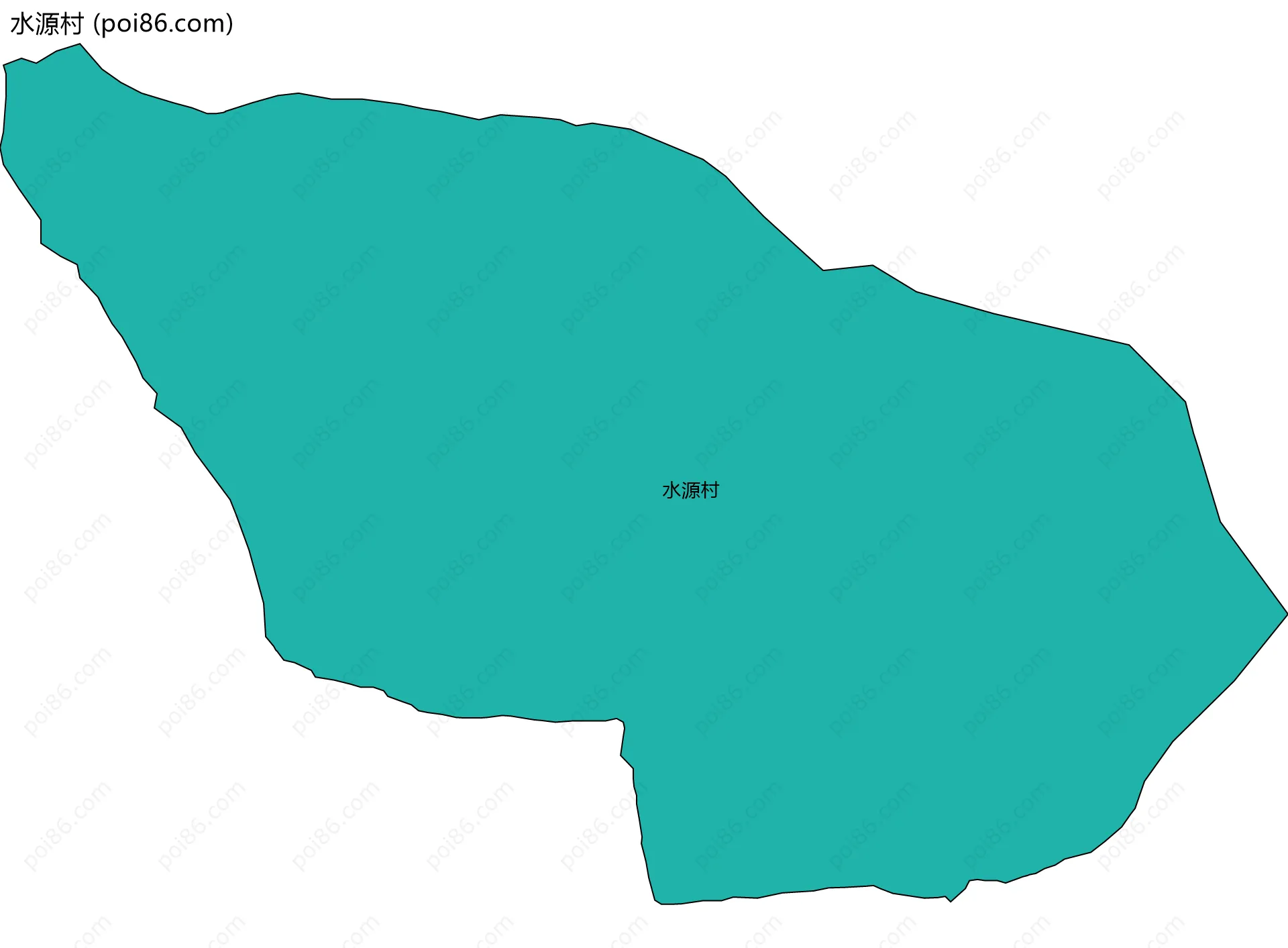 水源村边界地图