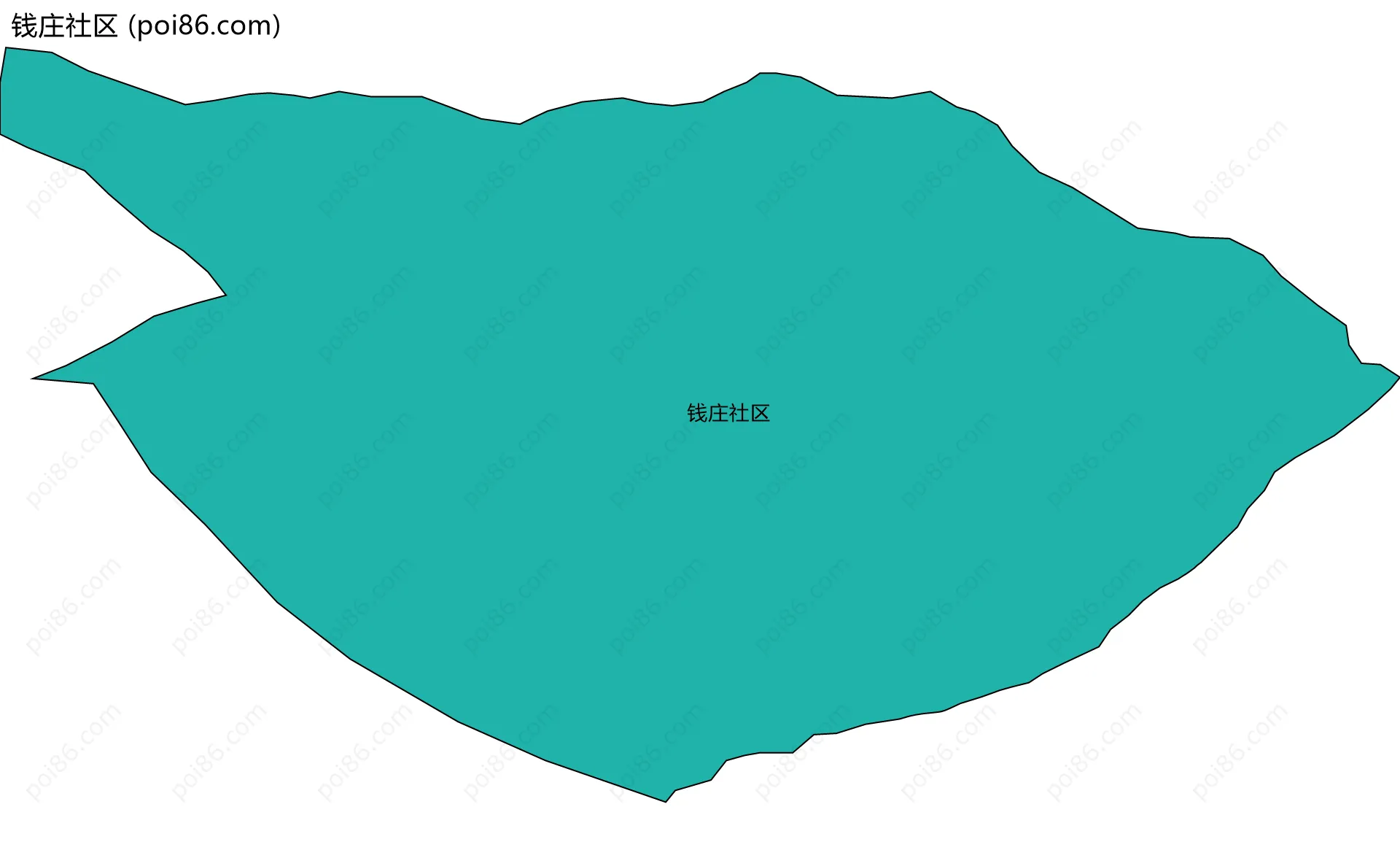 钱庄社区边界地图
