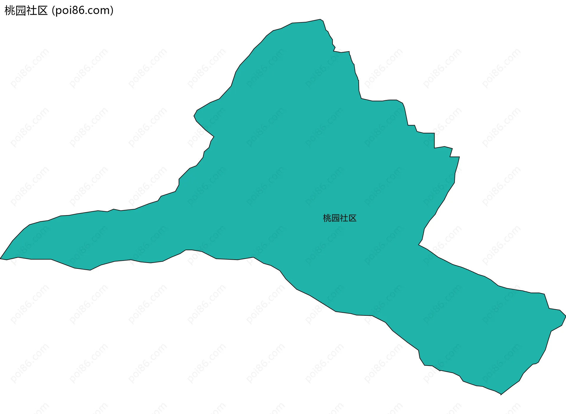 桃园社区边界地图