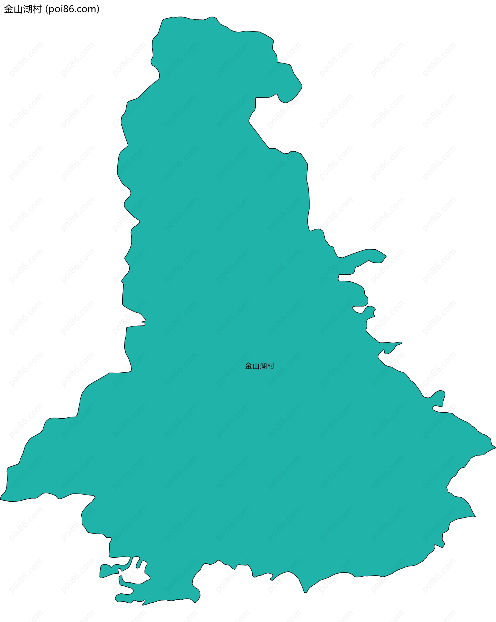 金山湖村边界地图