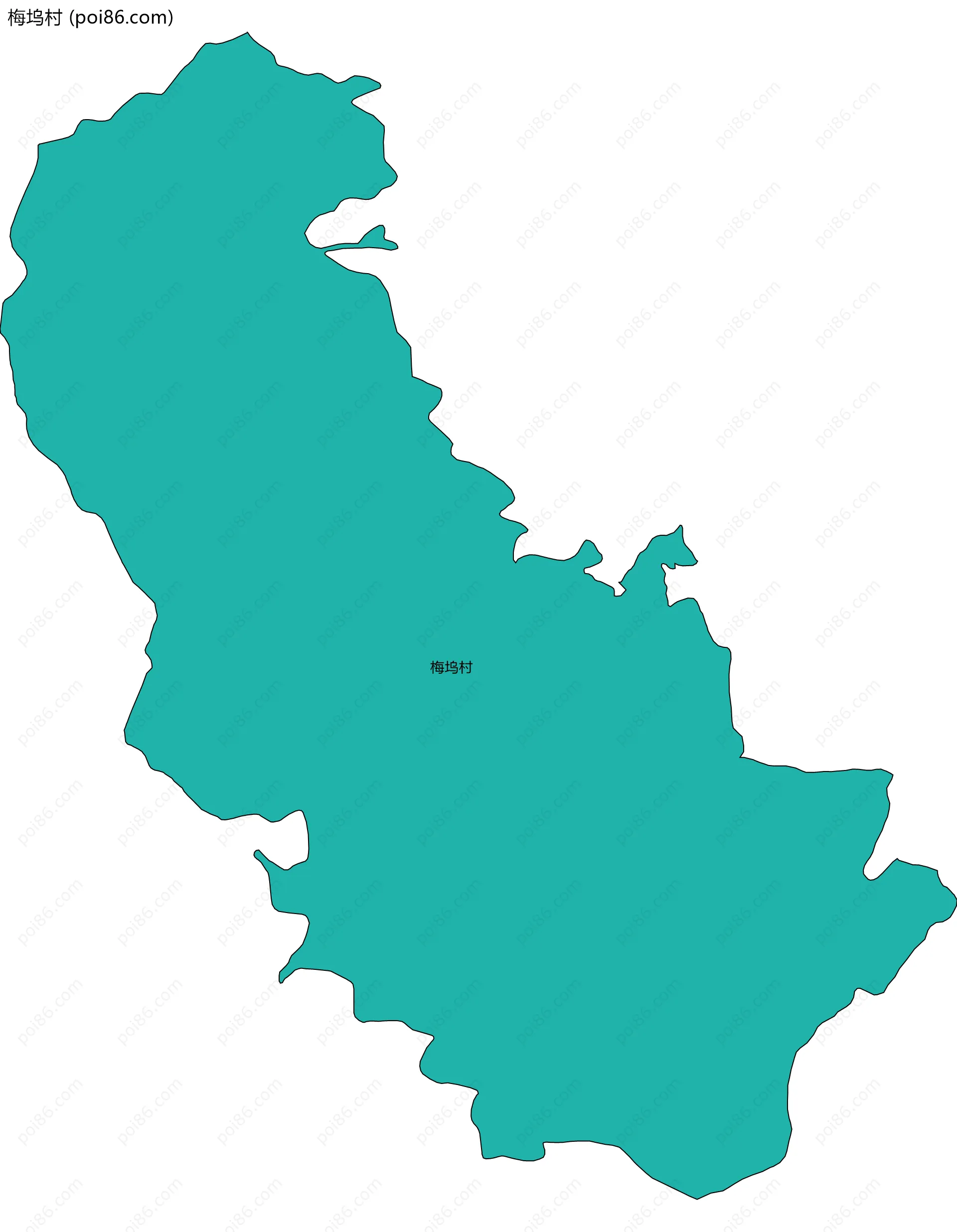 梅坞村边界地图