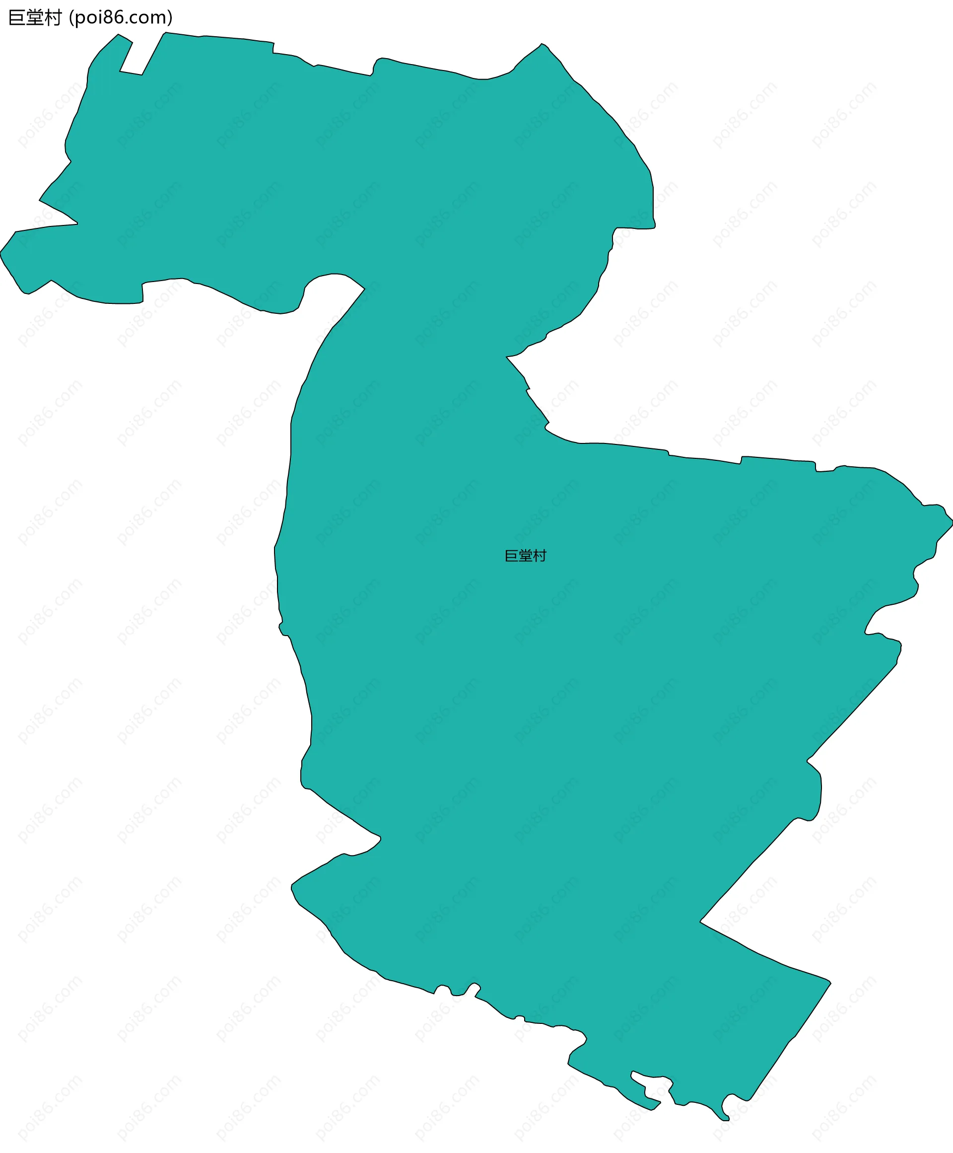 巨堂村边界地图