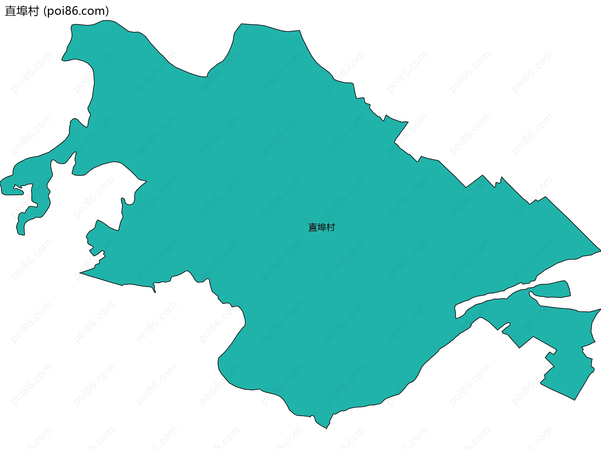 直埠村边界地图