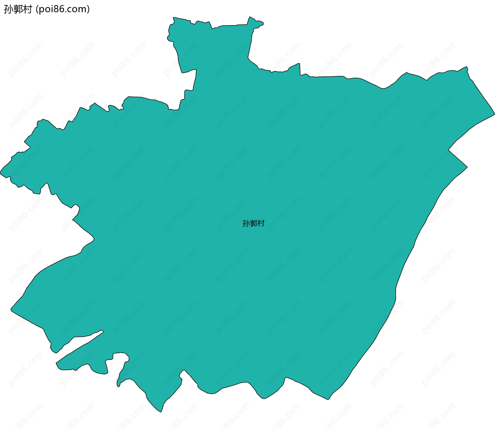 孙郭村边界地图