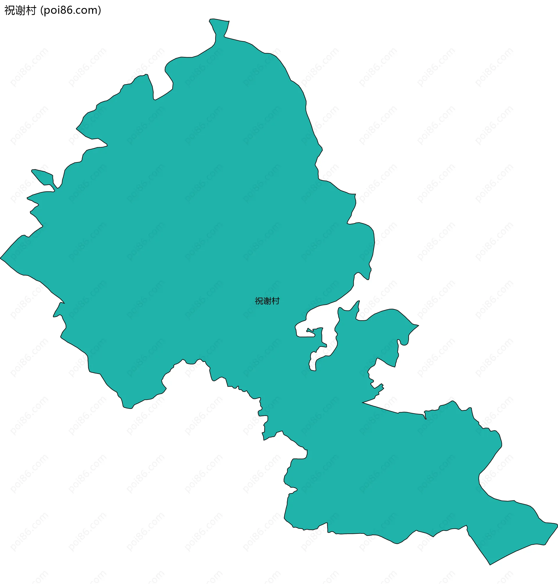 祝谢村边界地图