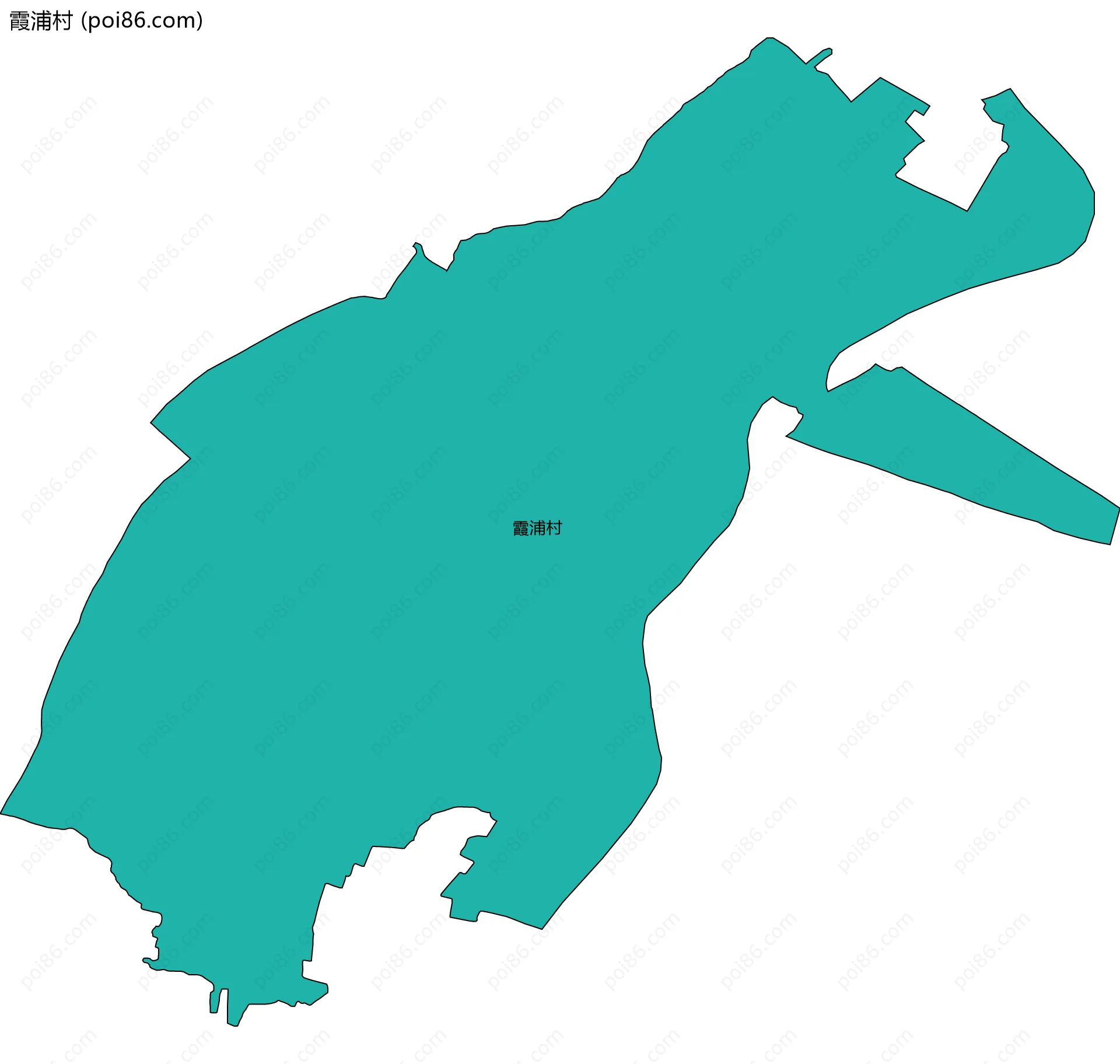 霞浦村边界地图