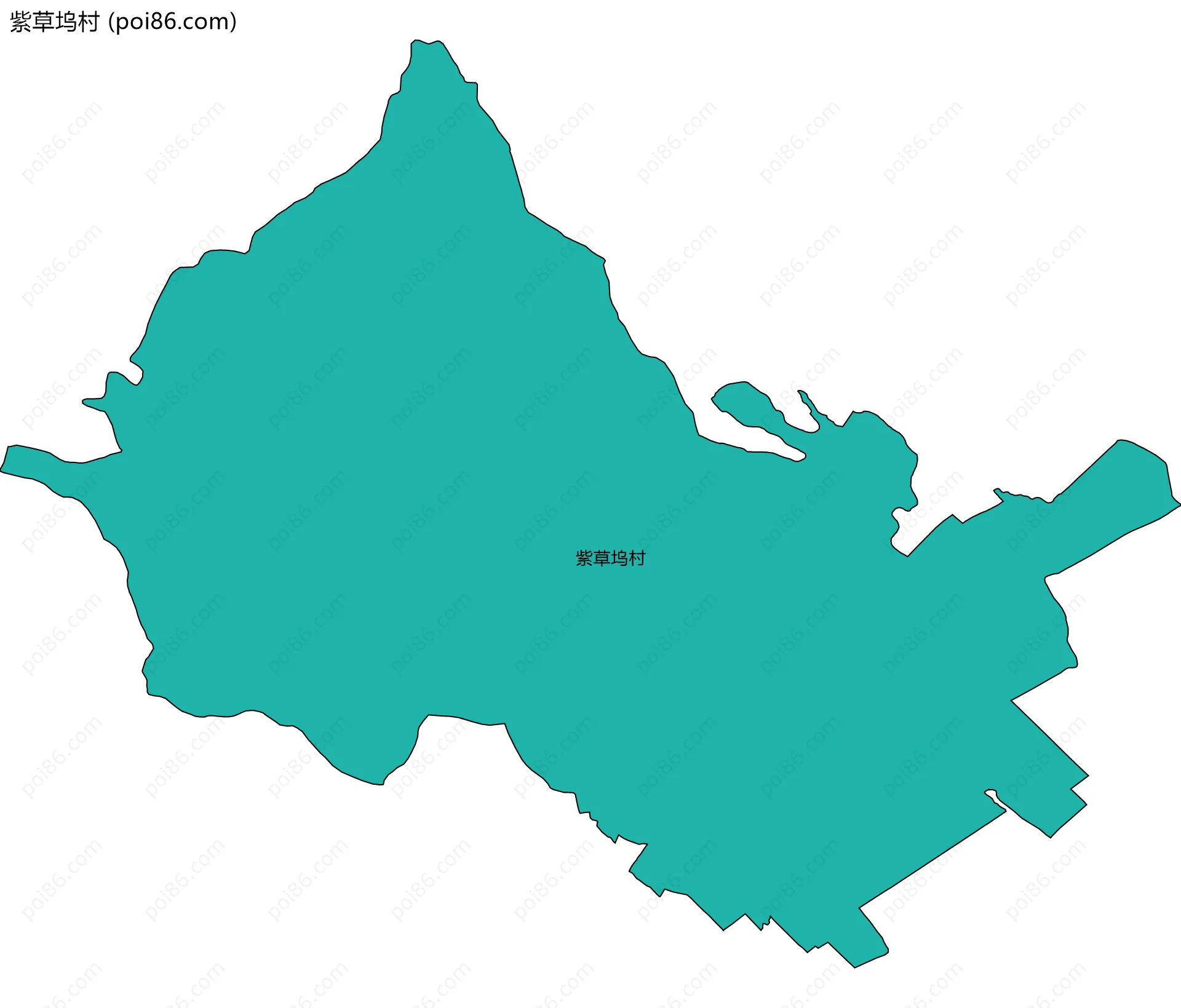 紫草坞村边界地图