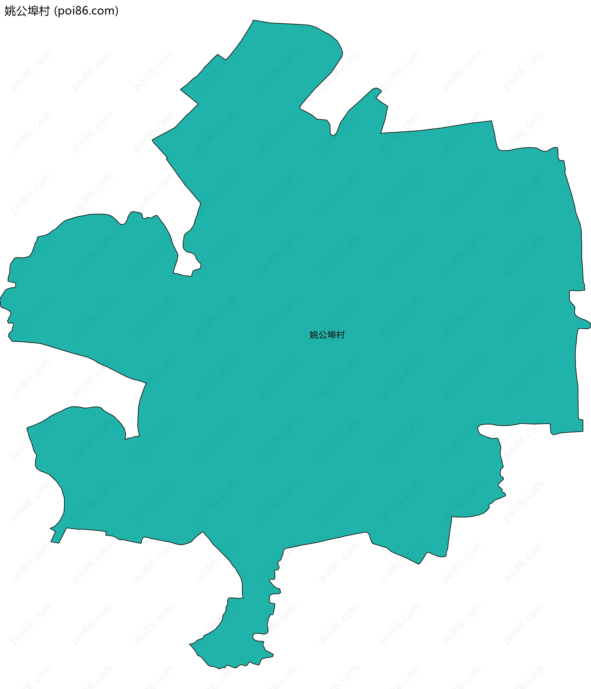 姚公埠村边界地图