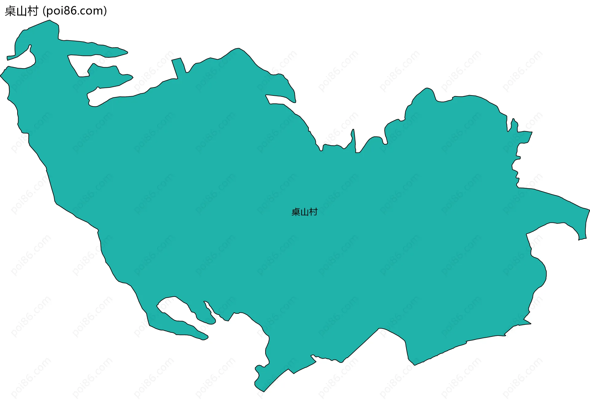 桌山村边界地图
