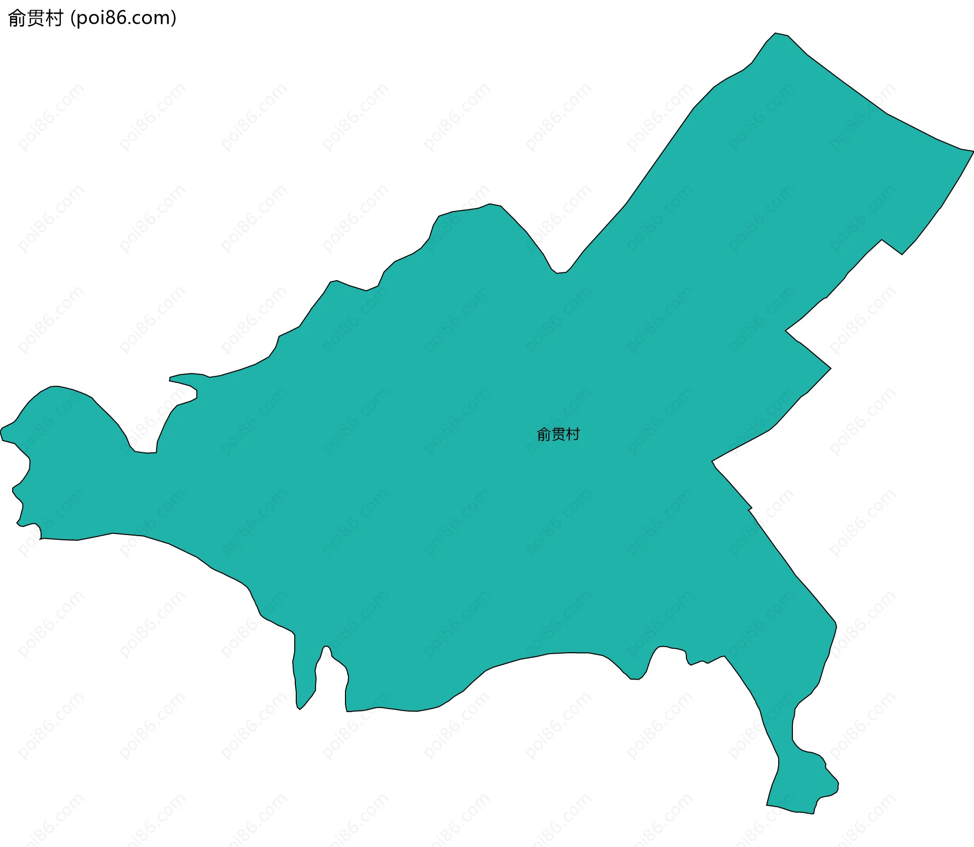 俞贯村边界地图