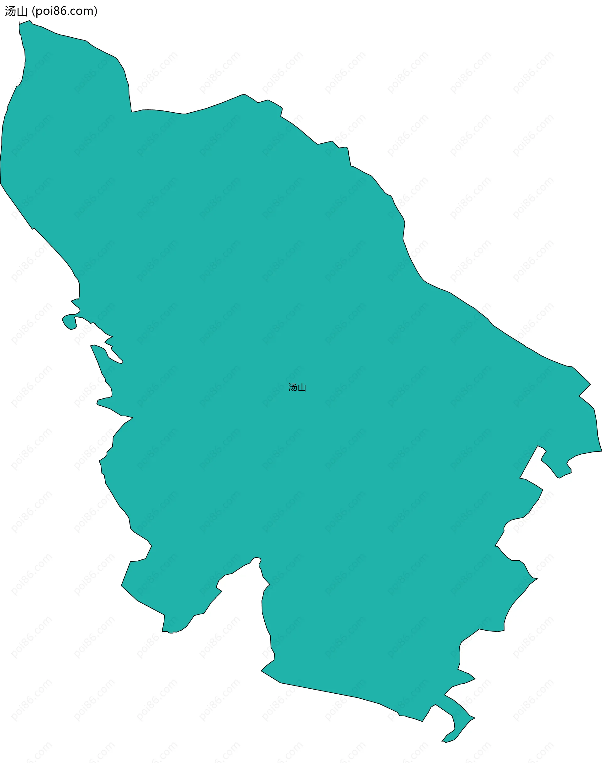 汤山边界地图